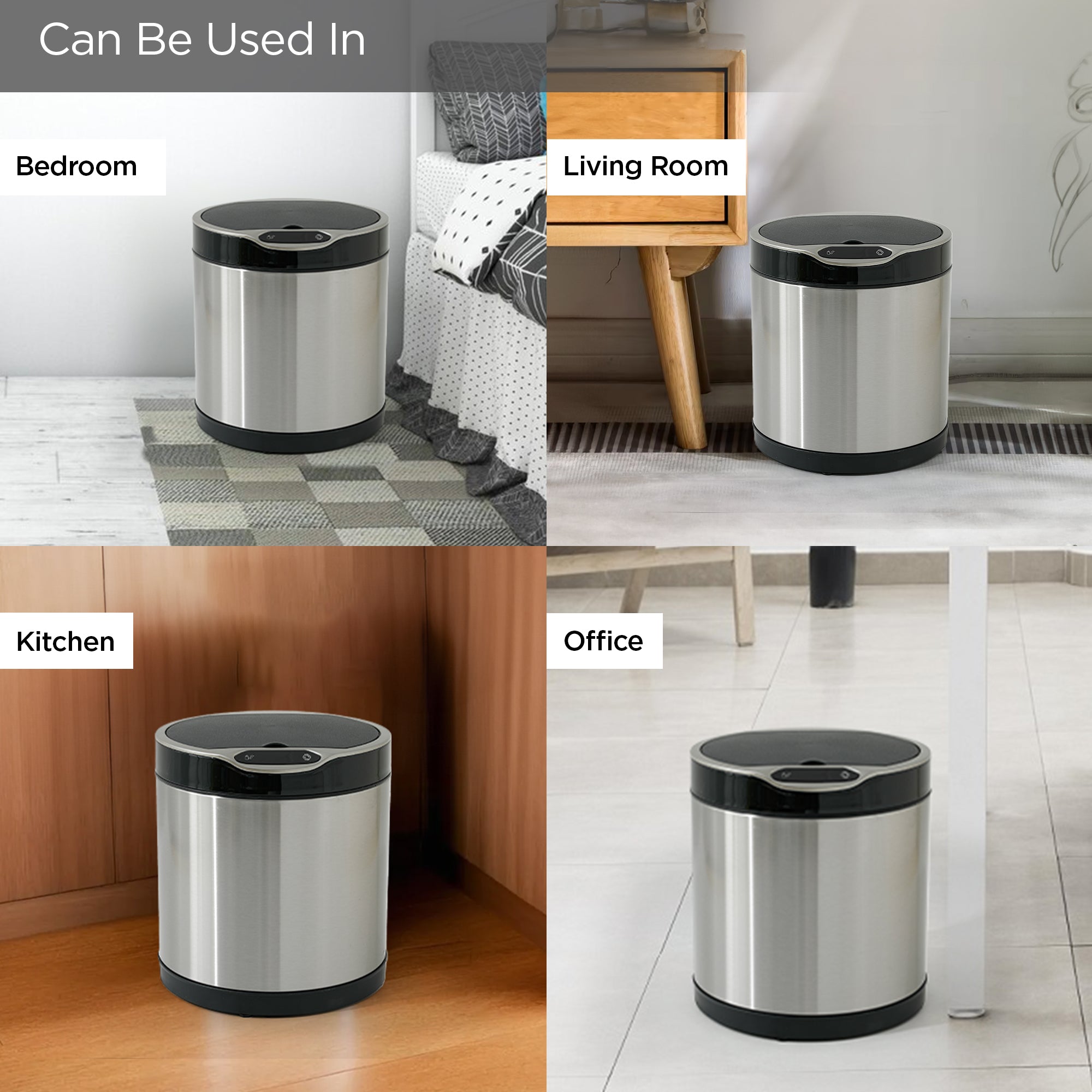 UMAI stainless steel waste bin - bedroom use