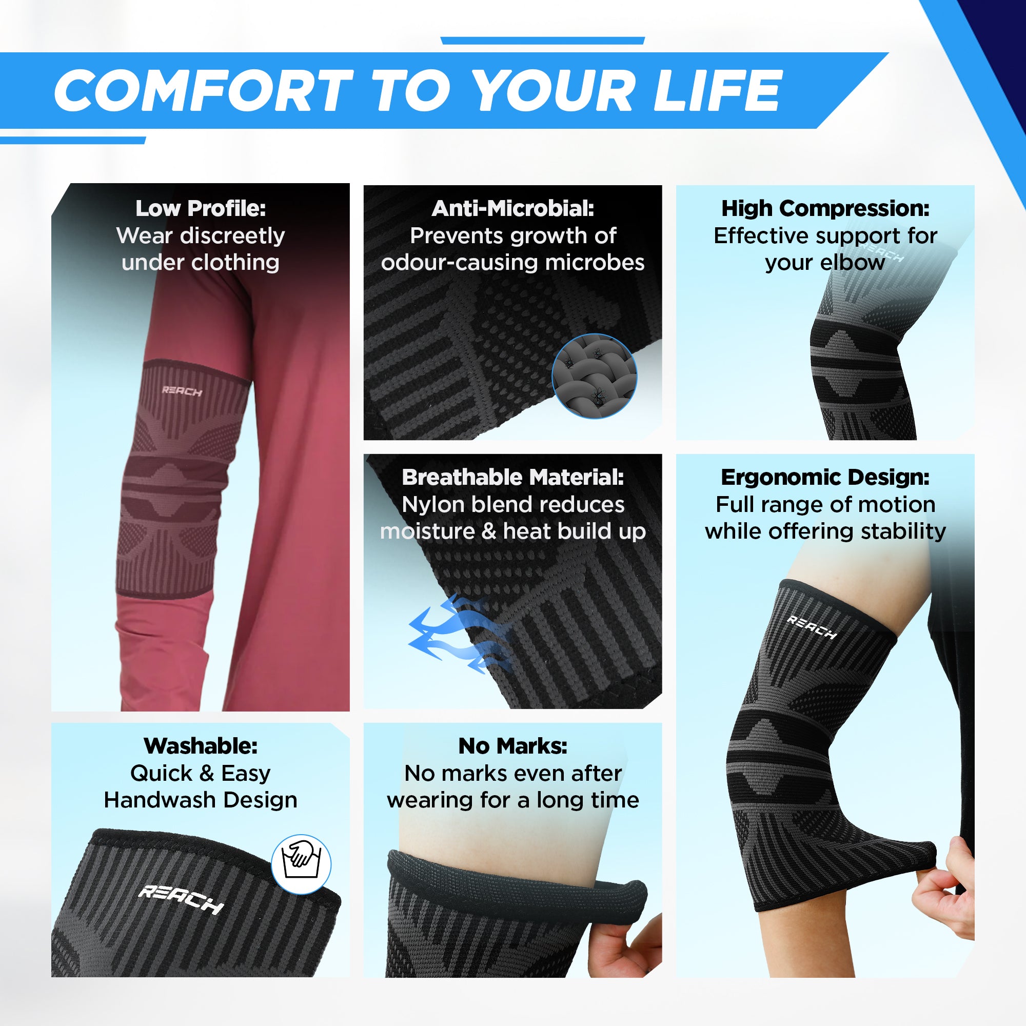 Reach elbow wraps - effective pain relief solution