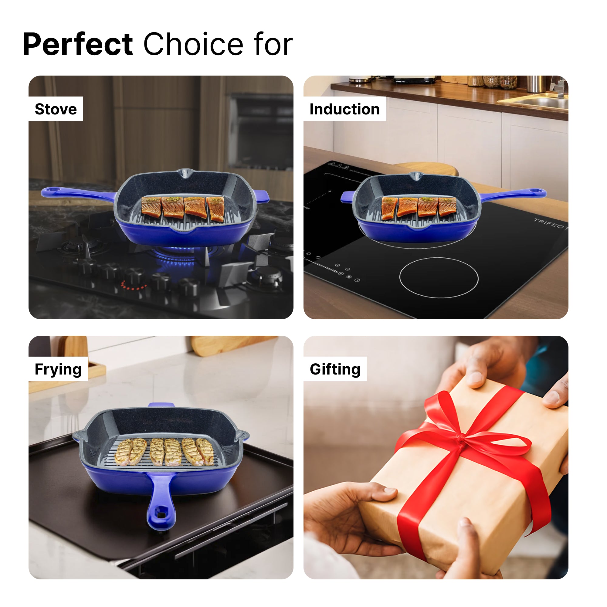 The Better Home grill pan - Comfortable grip for outdoor use