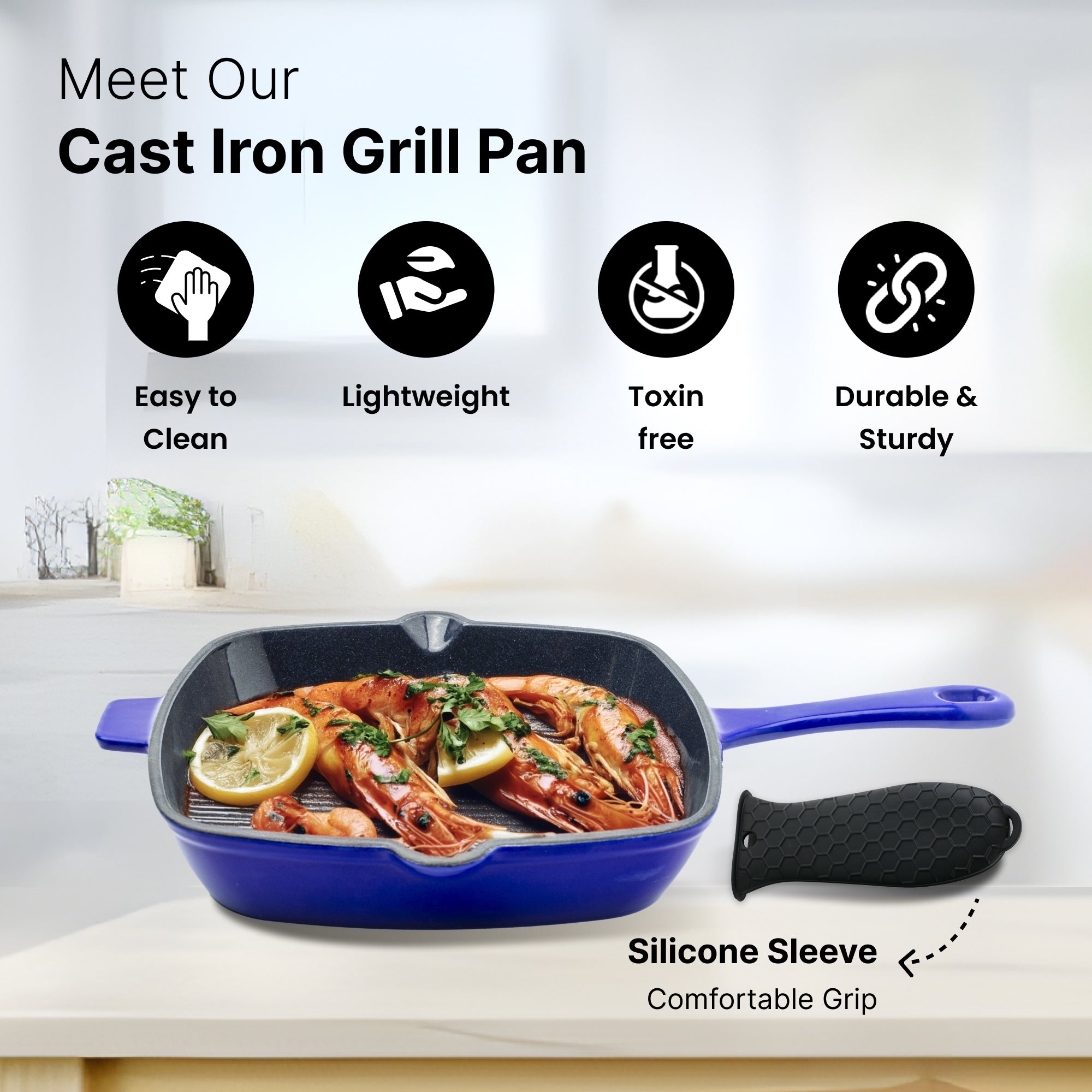 The Better Home grill pan - Easy cleaning after meals