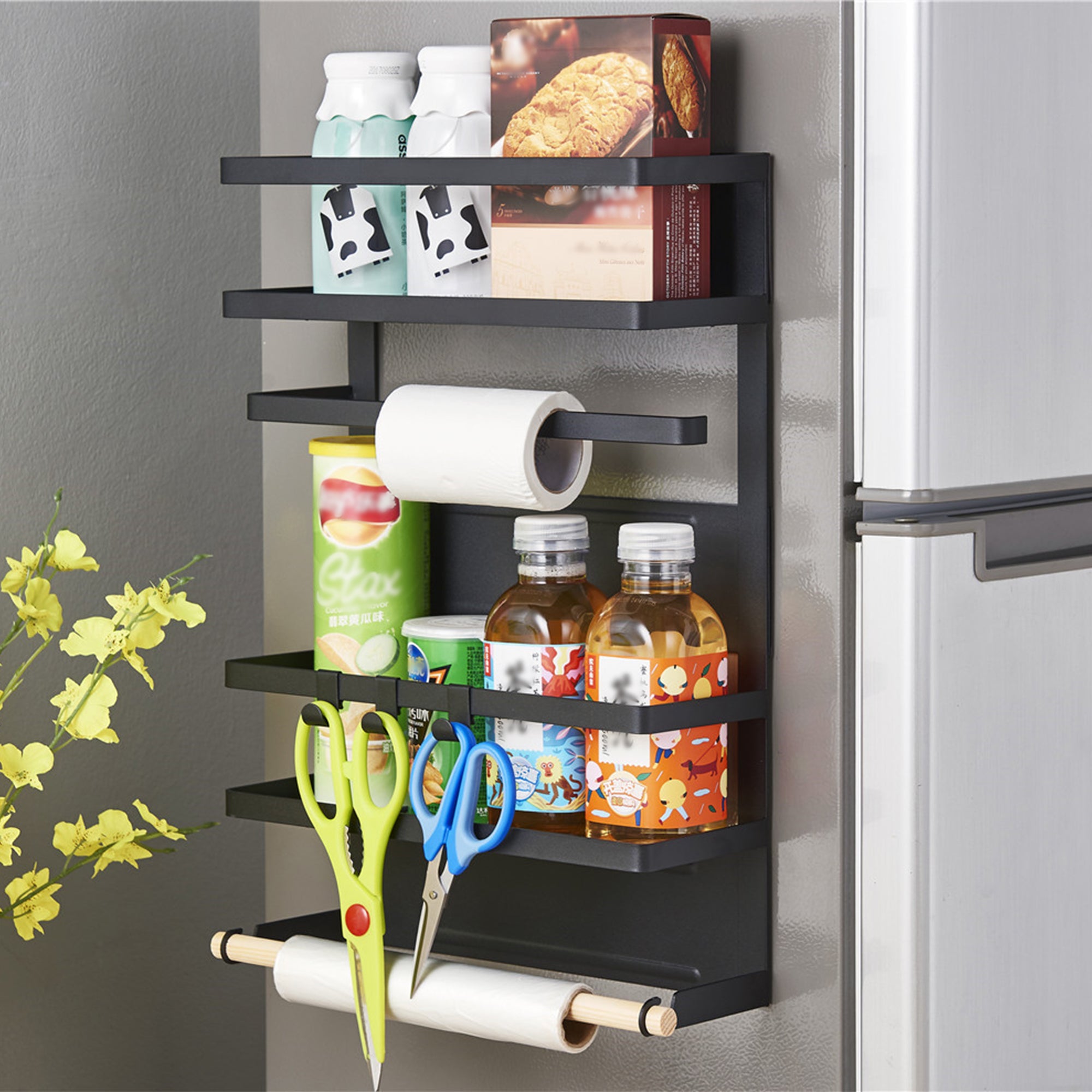 UMAI Magnetic Refrigerator Shelf - Easy tile installation for organization