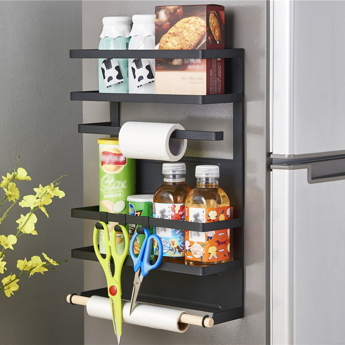 UMAI Magnetic Refrigerator Shelf - Easy tile installation for organization