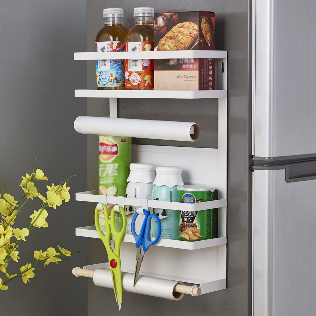 UMAI white kitchen storage rack - Durable design