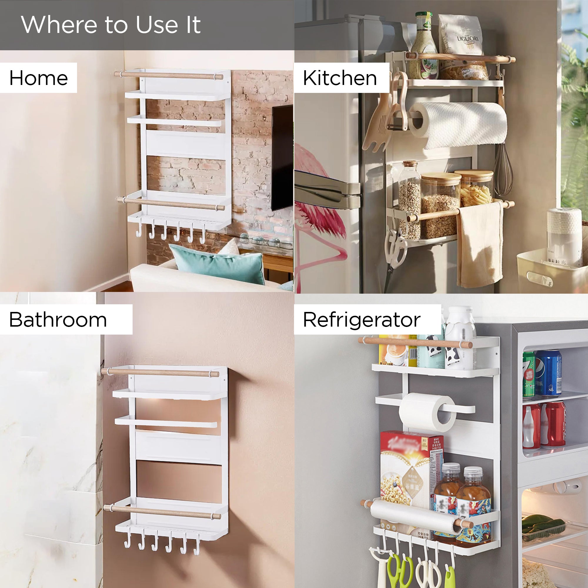 UMAI kitchen organizer rack - easy access spice holder