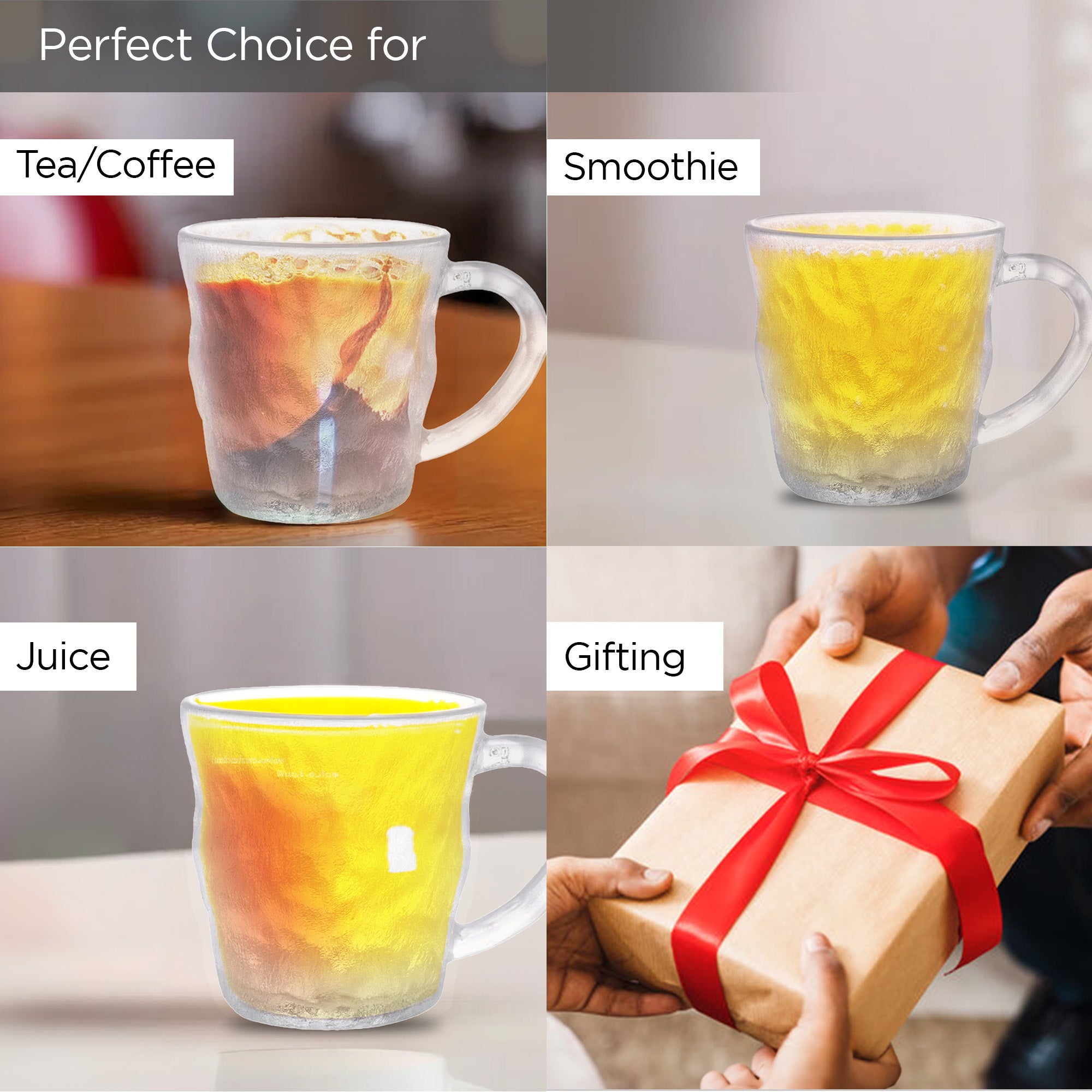 The Better Home Glass Tea Cups - Perfect for sharing drinks