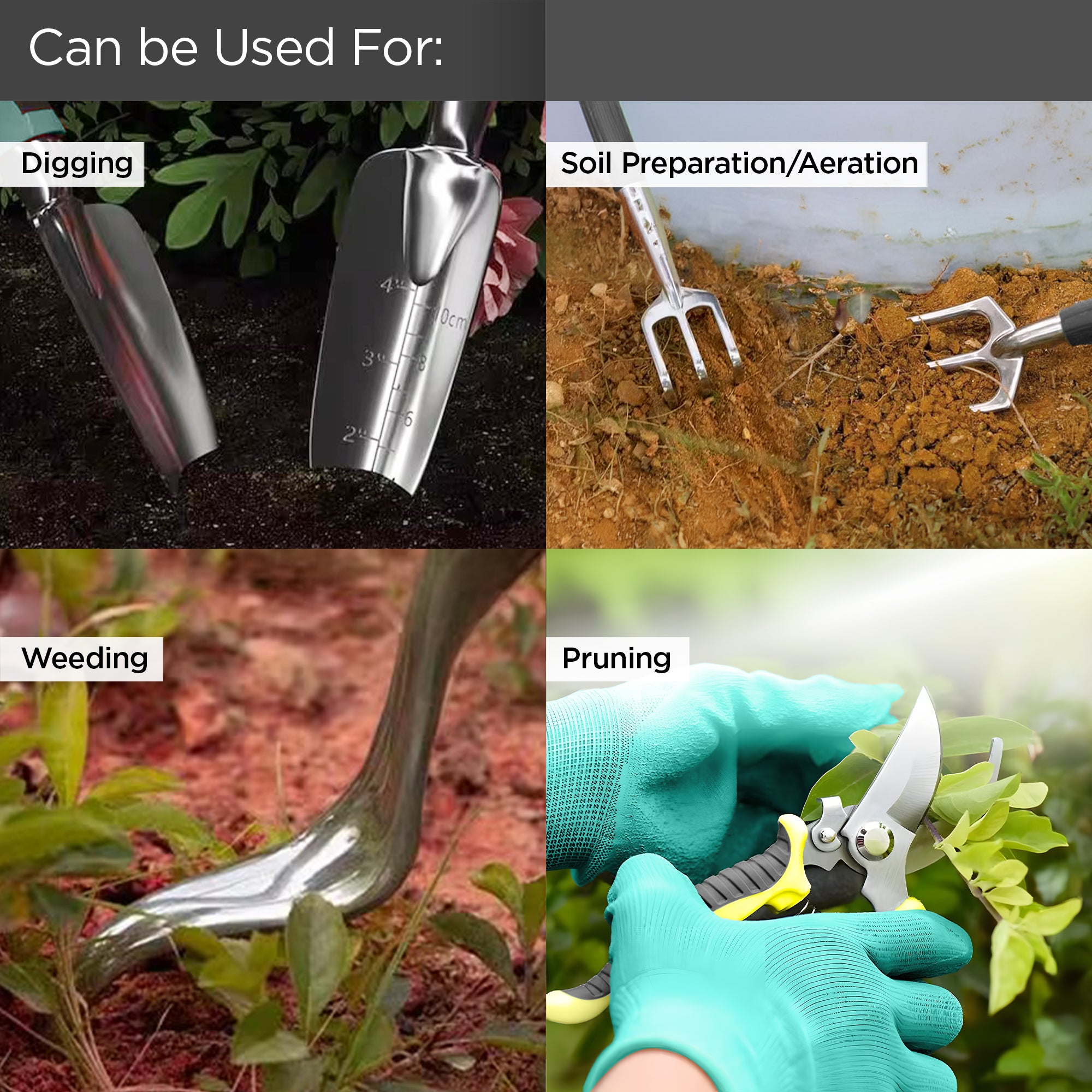 UMAI gardening tools - complete set in one bag