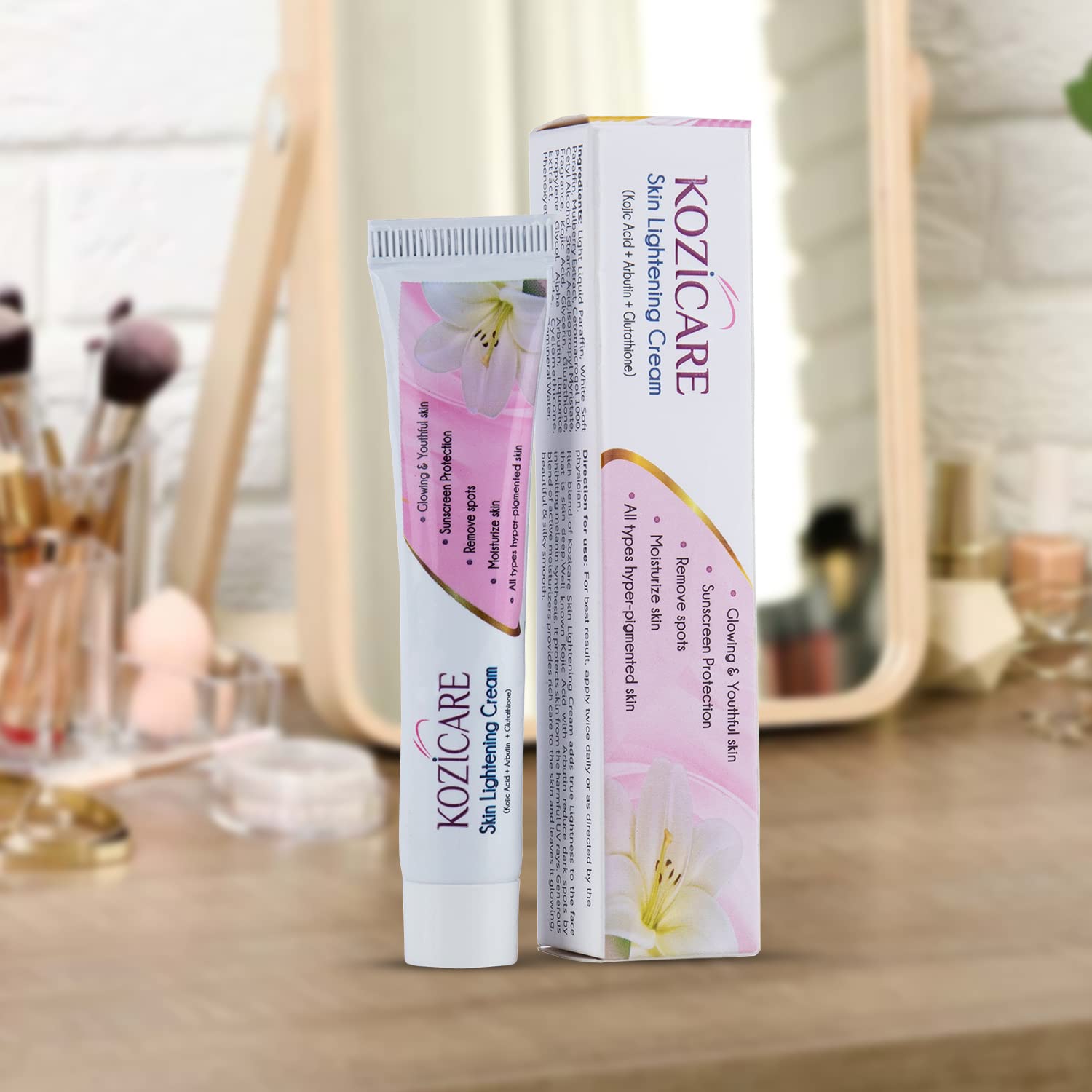 Kozicare Skin Lightening Cream - 15gm (Pack of 2)| Enriched with Kojic Acid, Alpha Arbutin, Glutathione, Niacinamide and Vitamin C | Best for Melasma, ... Kozicare Skin Lightening Cream - 15gm (Pack of 2)| Enriched with Kojic Acid, Alpha Arbutin, Glutathione, Niacinamide and Vitamin C | Best for Melasma, ...