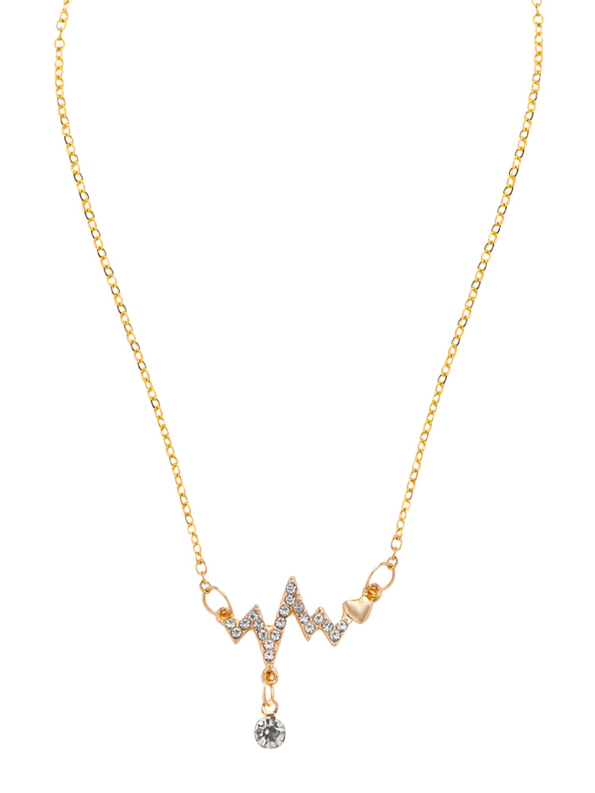 Yellow Chimes Heartbeat Love Necklace - Ideal for Special Occasions