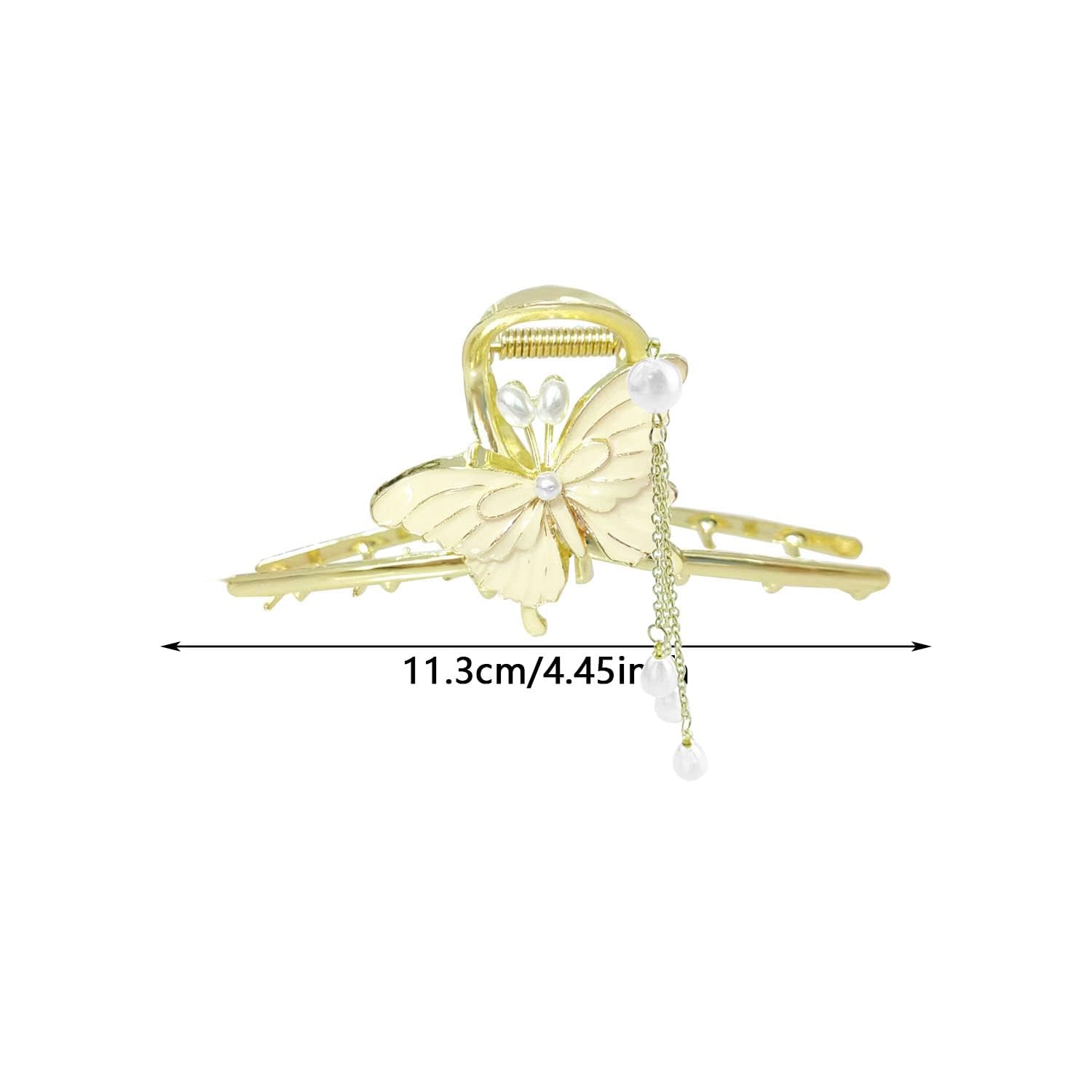 Yellow Chimes brass hair clip - For thick or curly hair