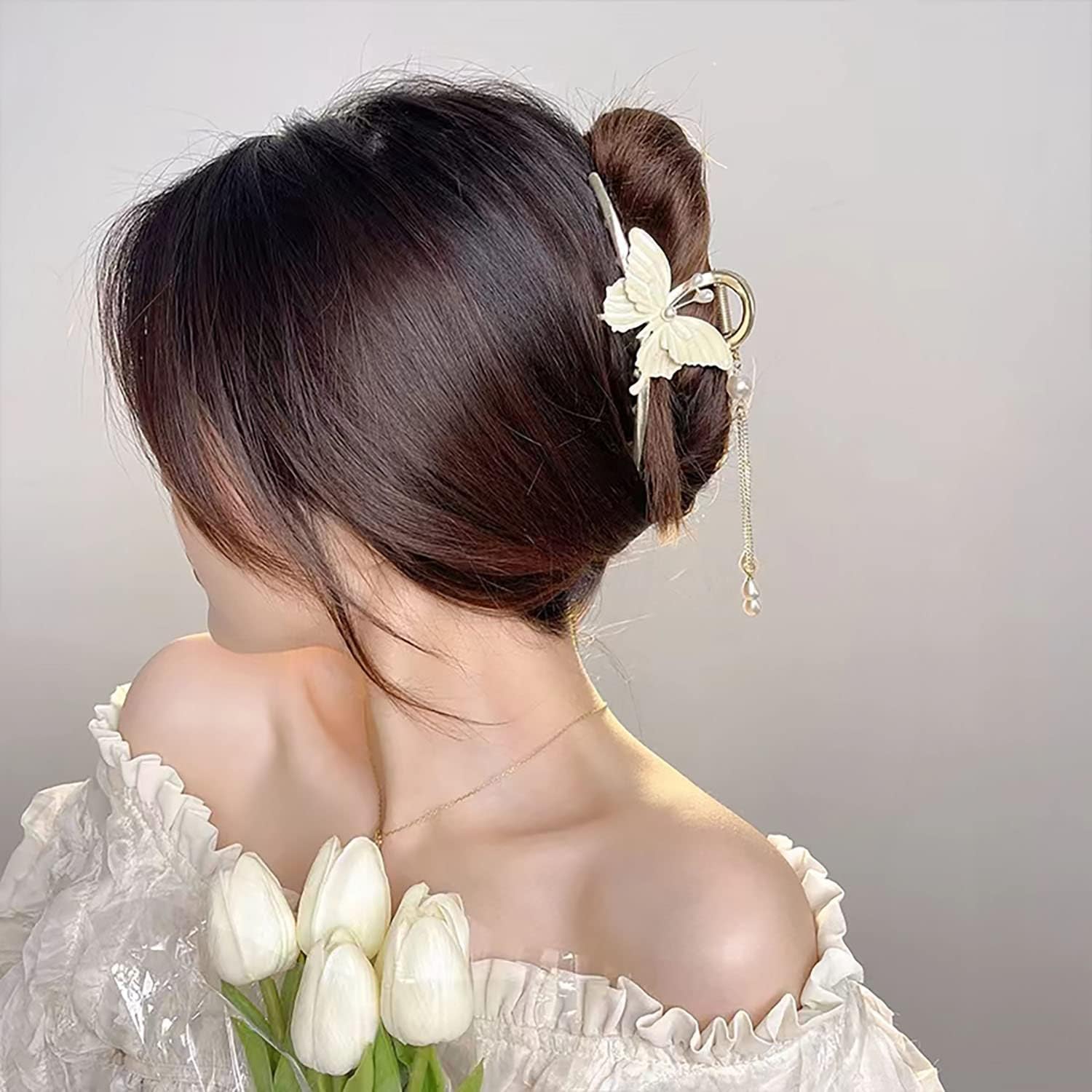 Yellow Chimes butterfly hair clip - Daily use chic accessory