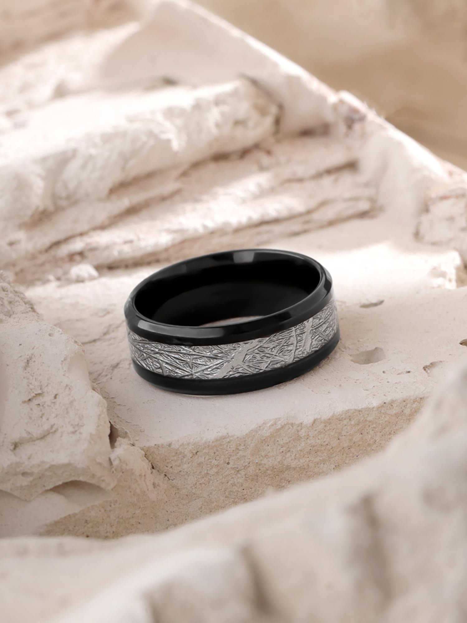Yellow Chimes black band ring - perfect accessory for daily wear