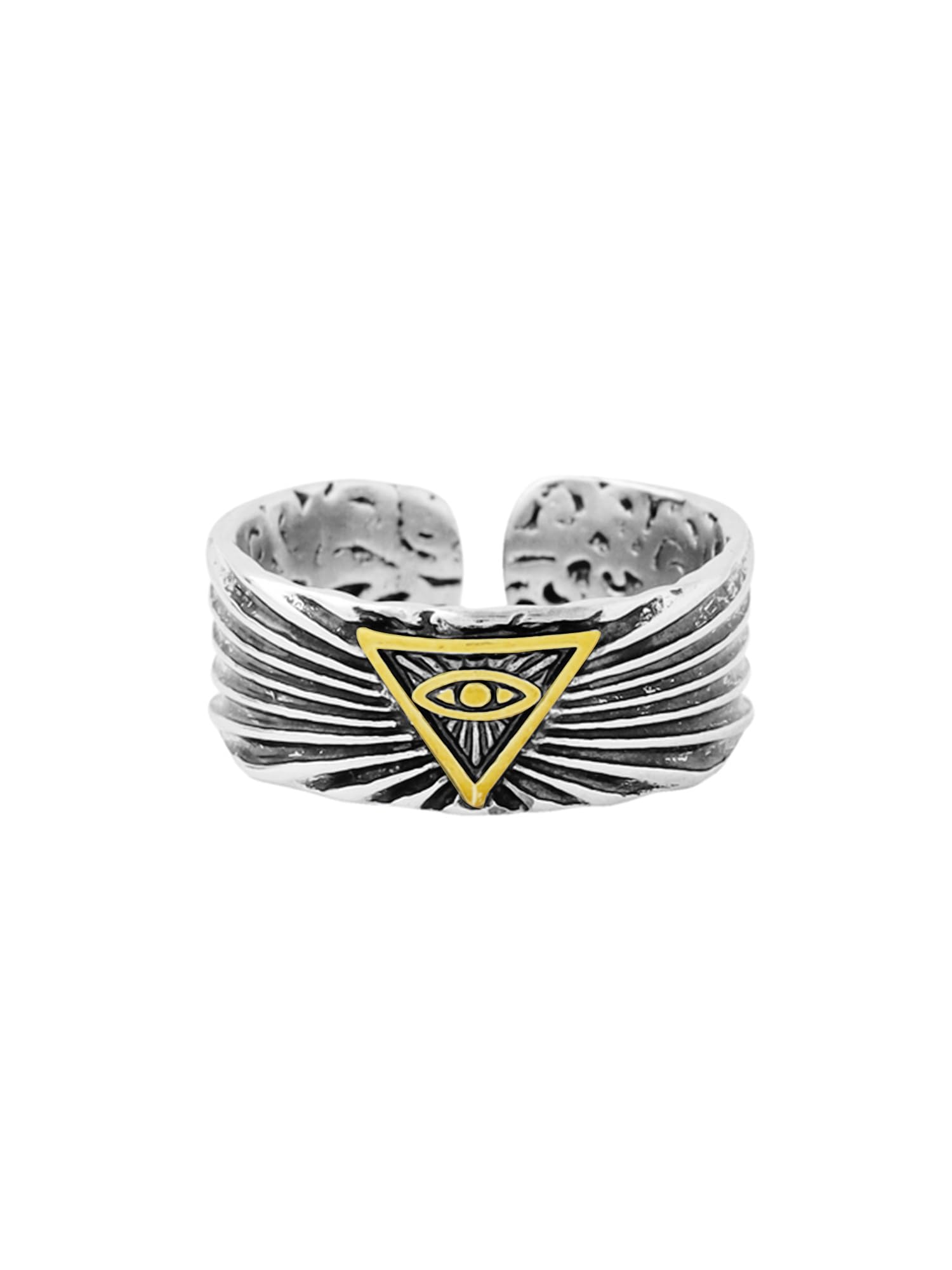 Yellow Chimes Men's Silver Ring - Gift for Him