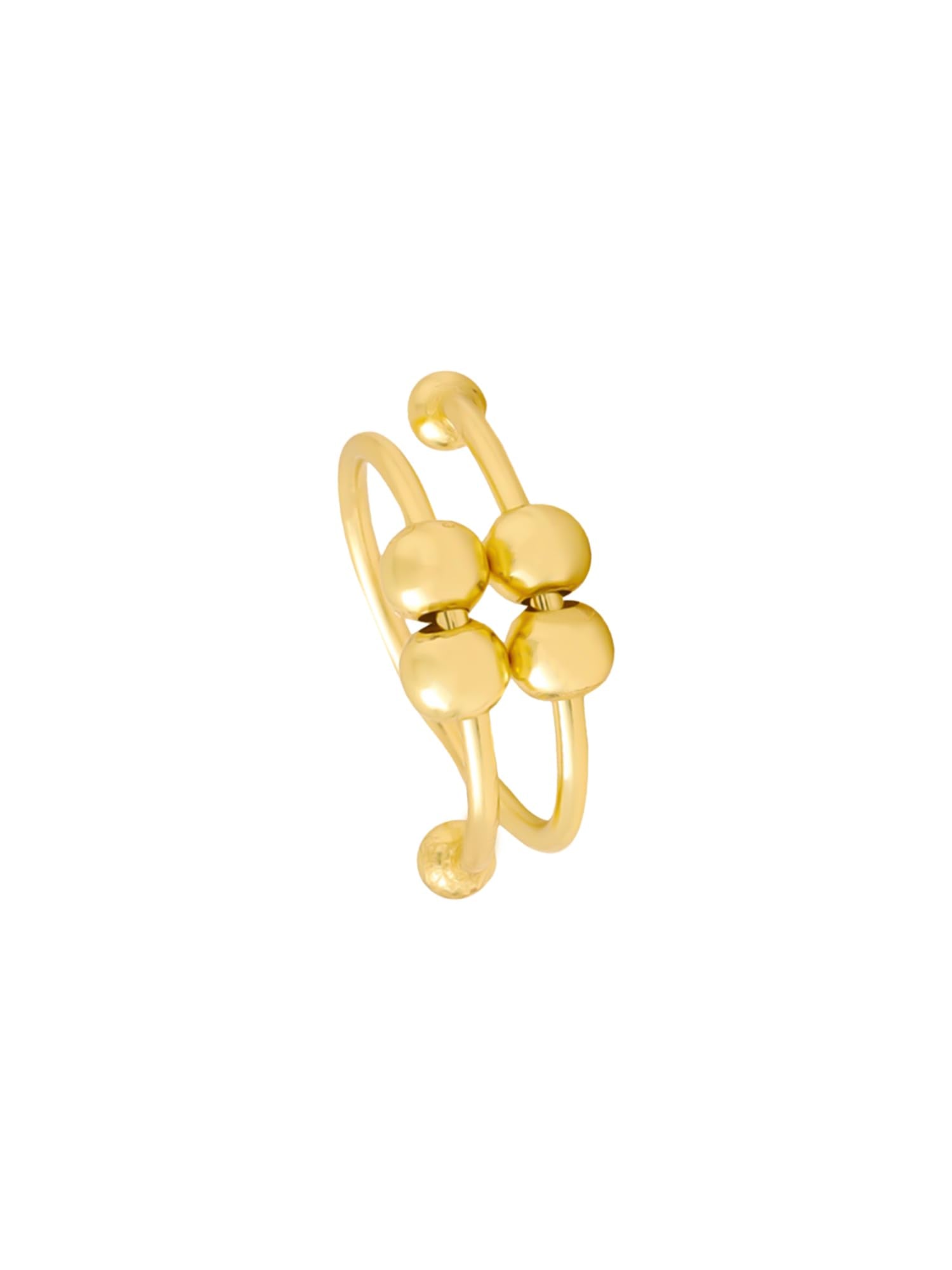 Yellow Chimes gold plated ring - fashionable addition to any outfit