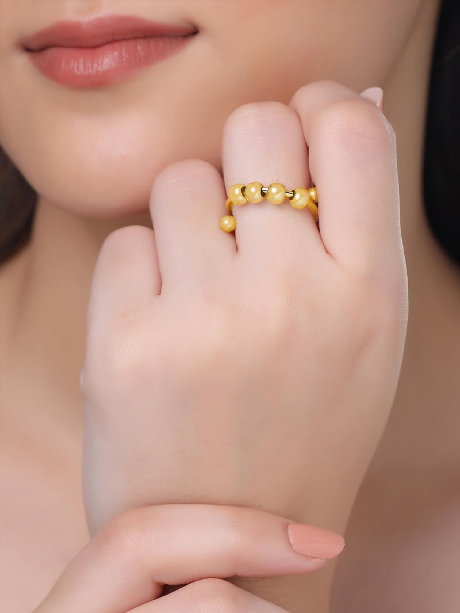 Yellow Chimes adjustable ring - eye-catching jewelry for women