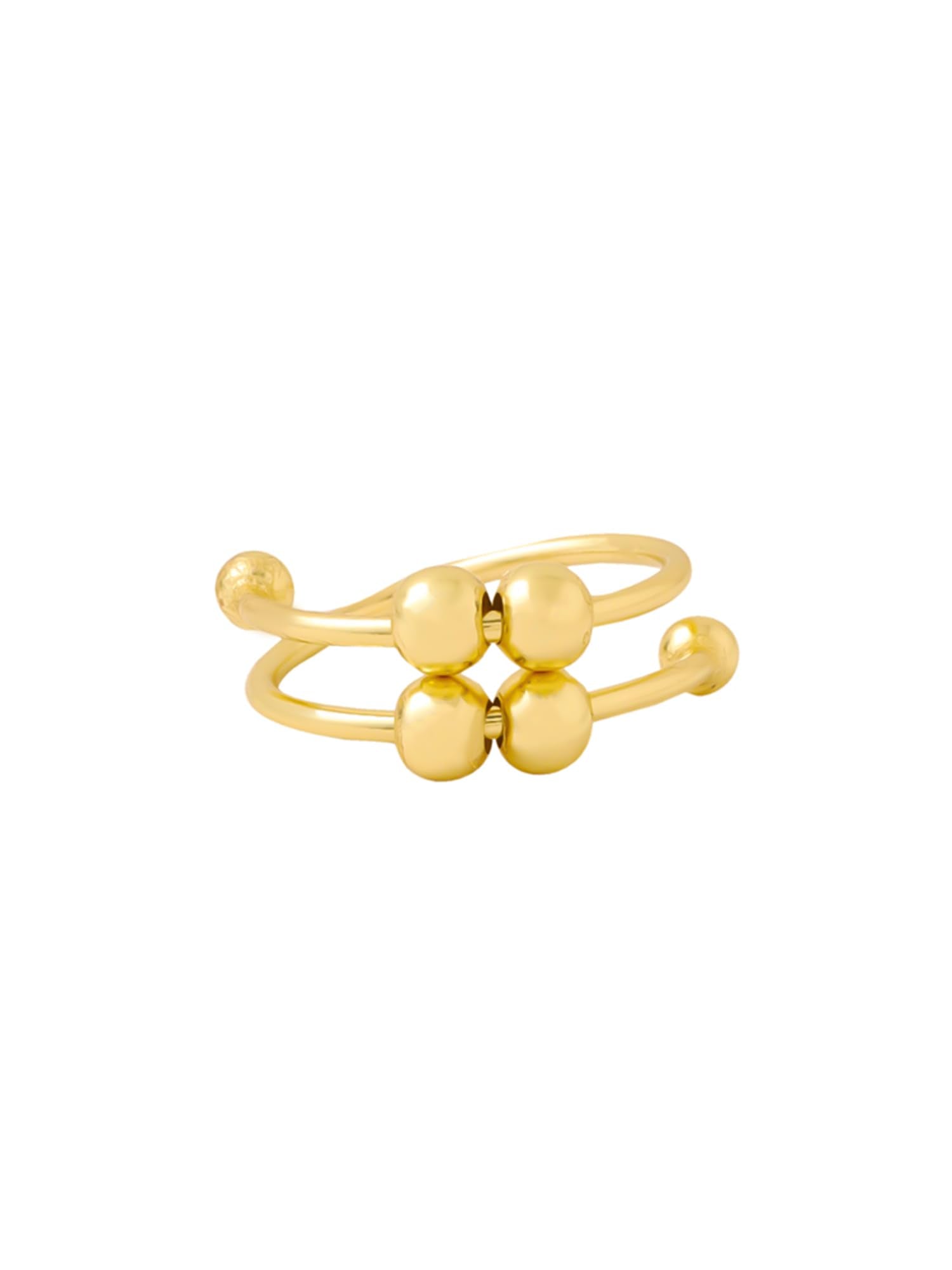 Yellow Chimes adjustable golden ring - elegant gift for birthday