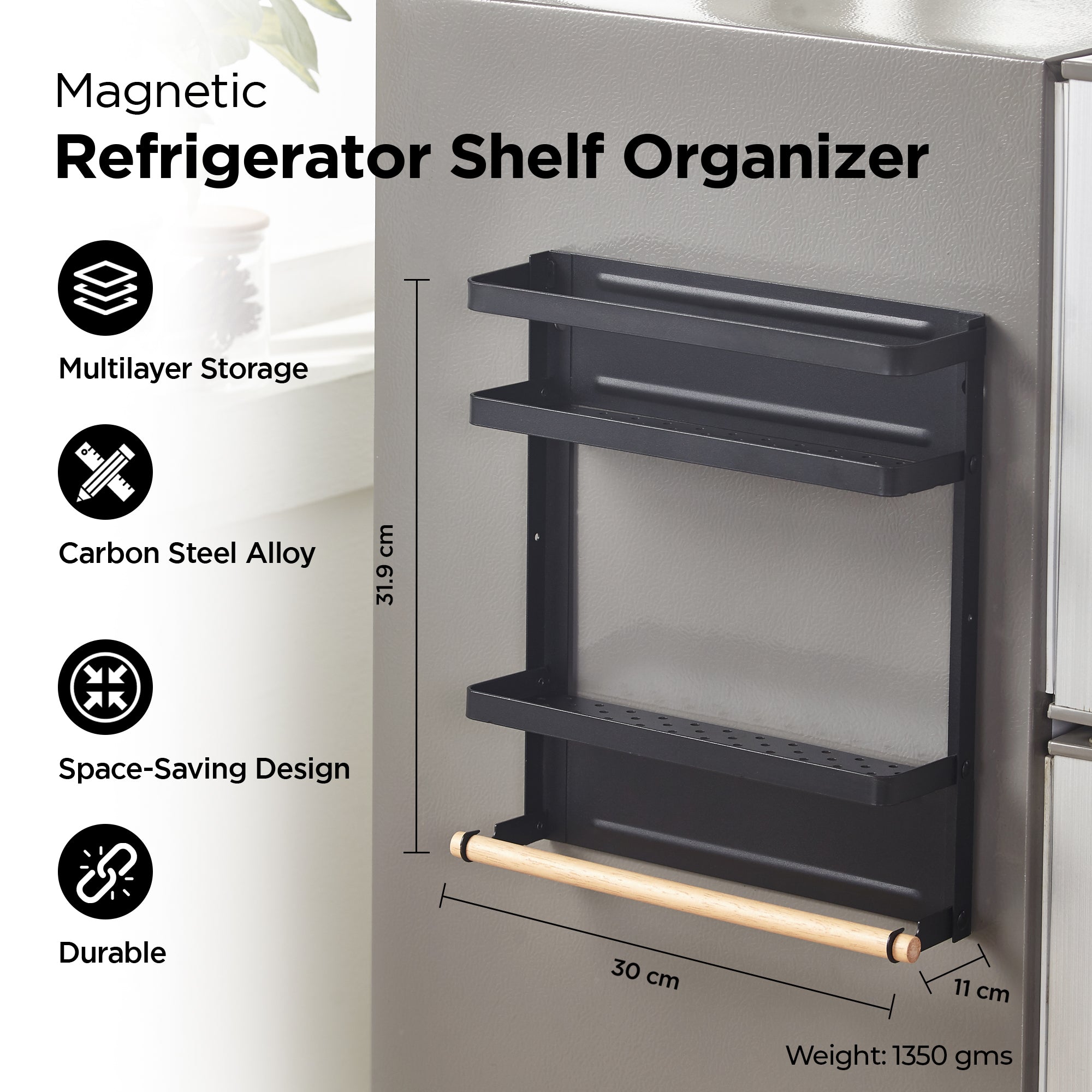 UMAI kitchen storage rack - foldable space saver