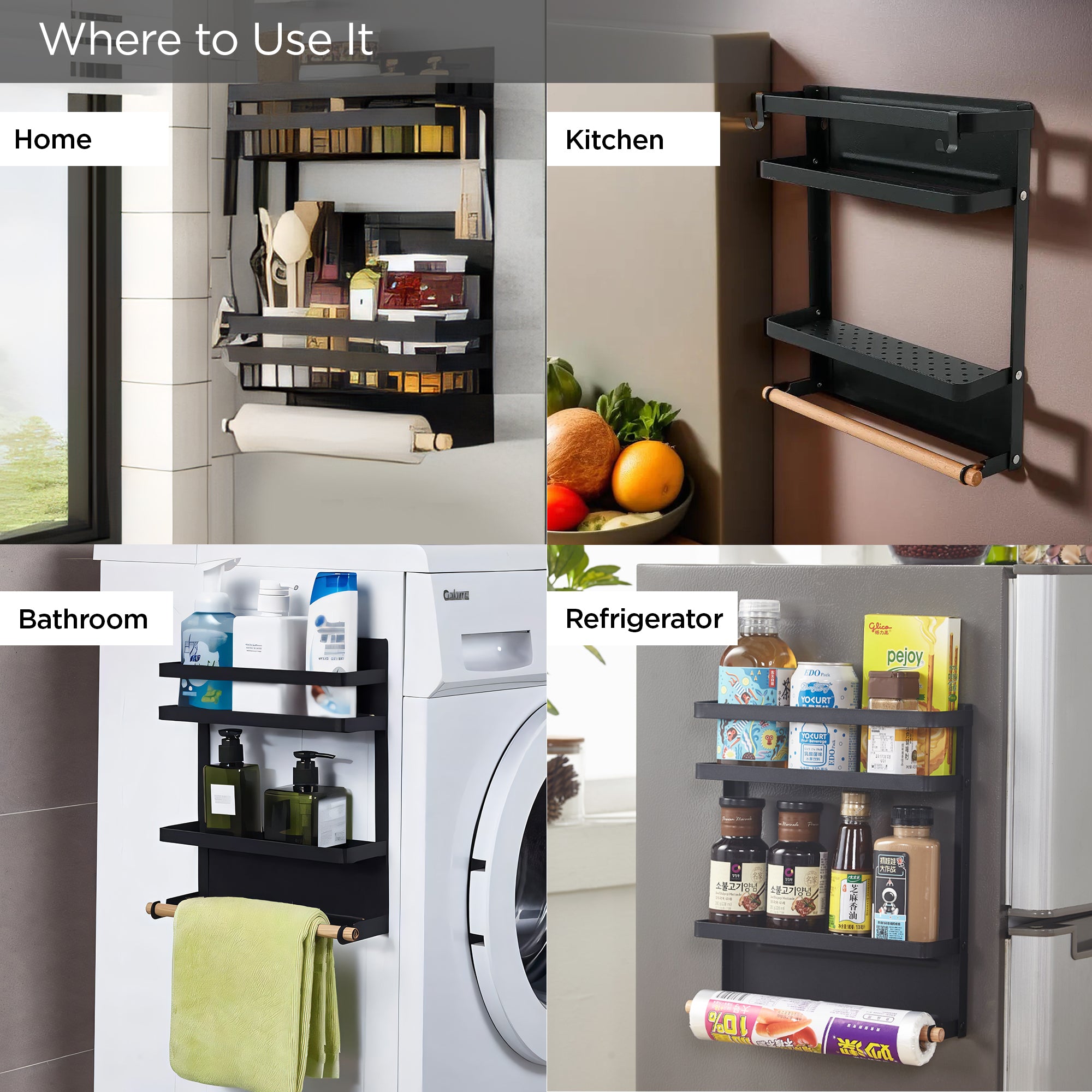 UMAI kitchen storage rack - compact bathroom organizer