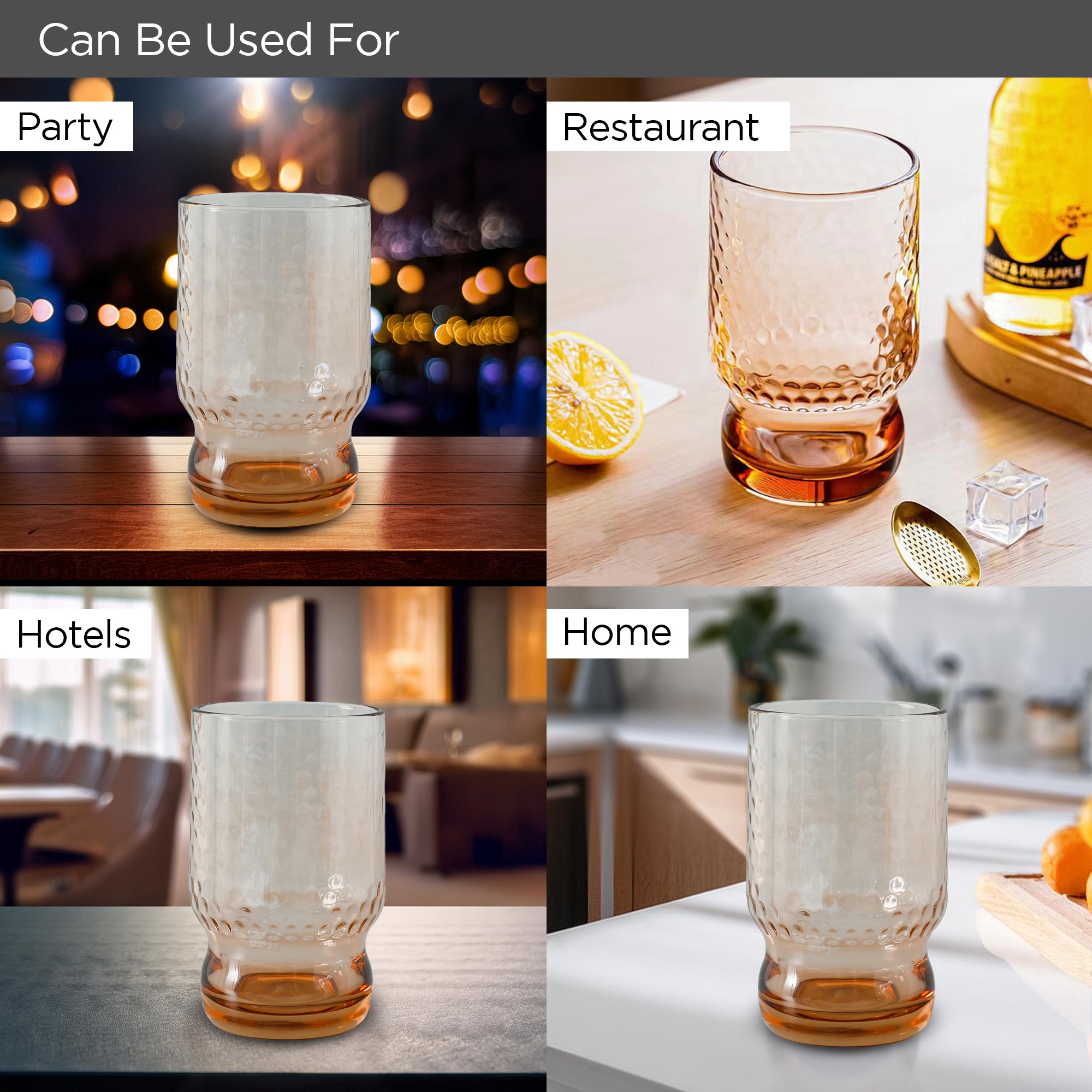 The Better Home UMAI Amber Juice Glass - Kitchen gift item