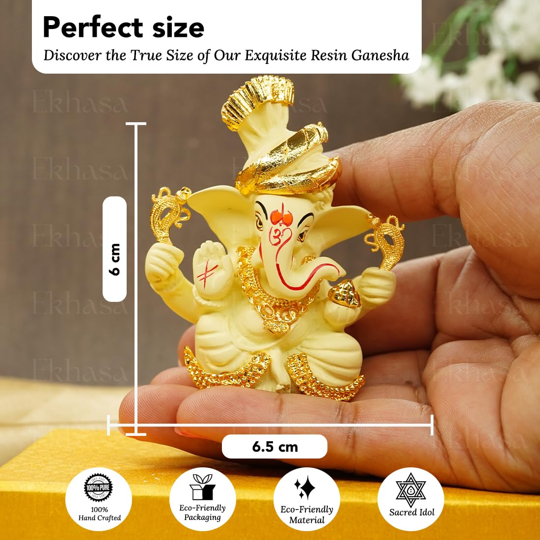 Ekhasa Ganesh Idol - Perfect for car dashboard decor