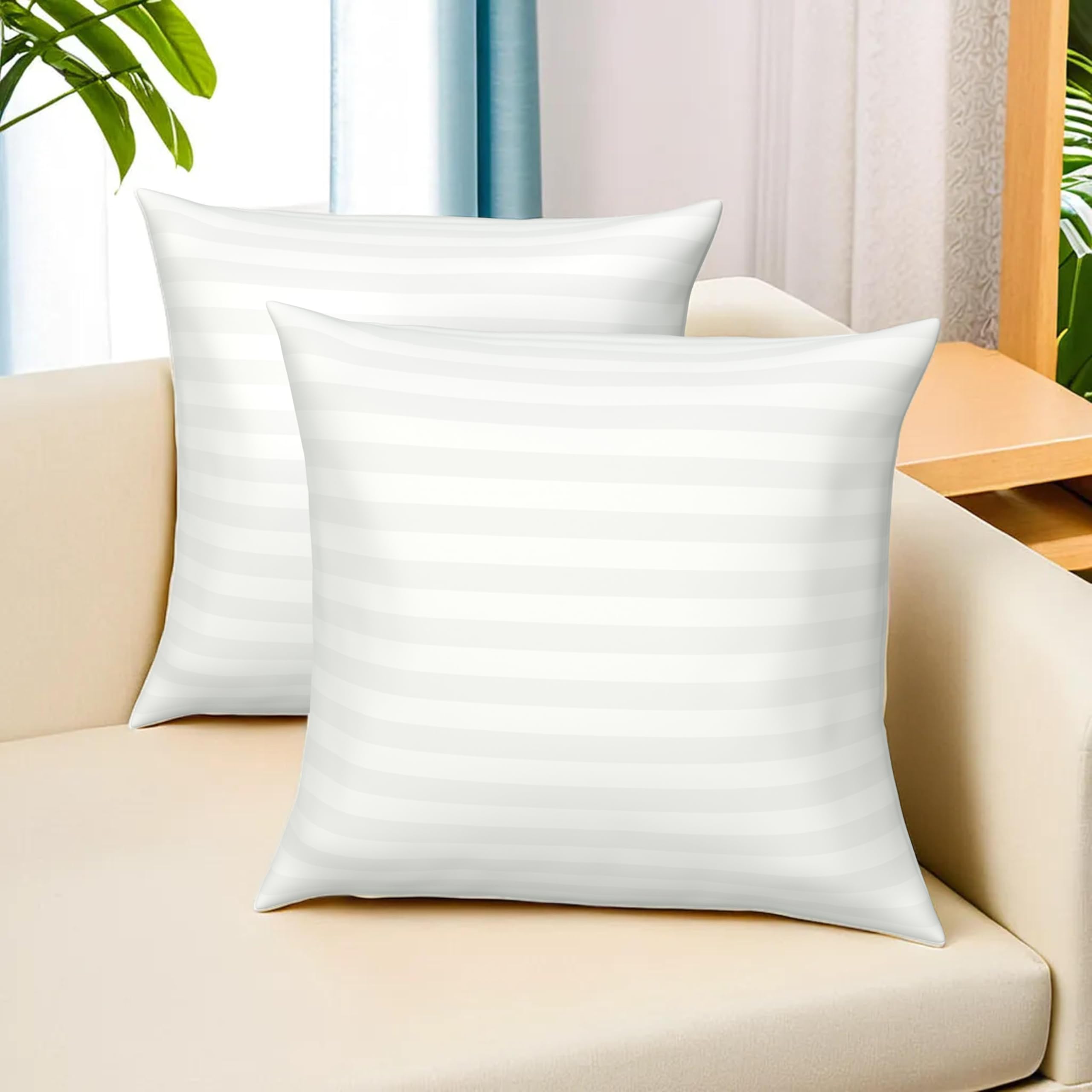 Kuber Industries White Pillow Filler - Elegant sofa support