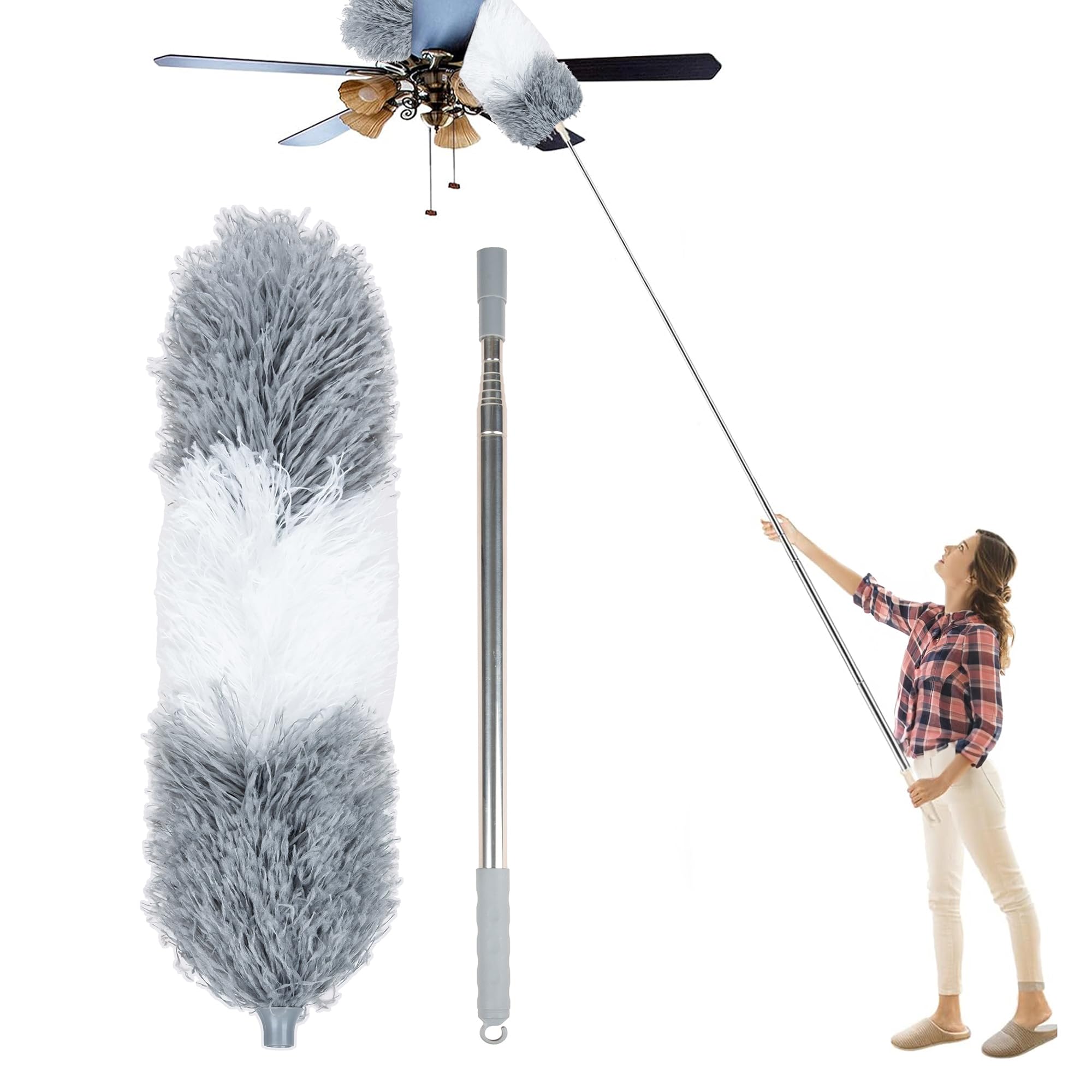 Kuber Industries microfiber dust cleaning brush - versatile use