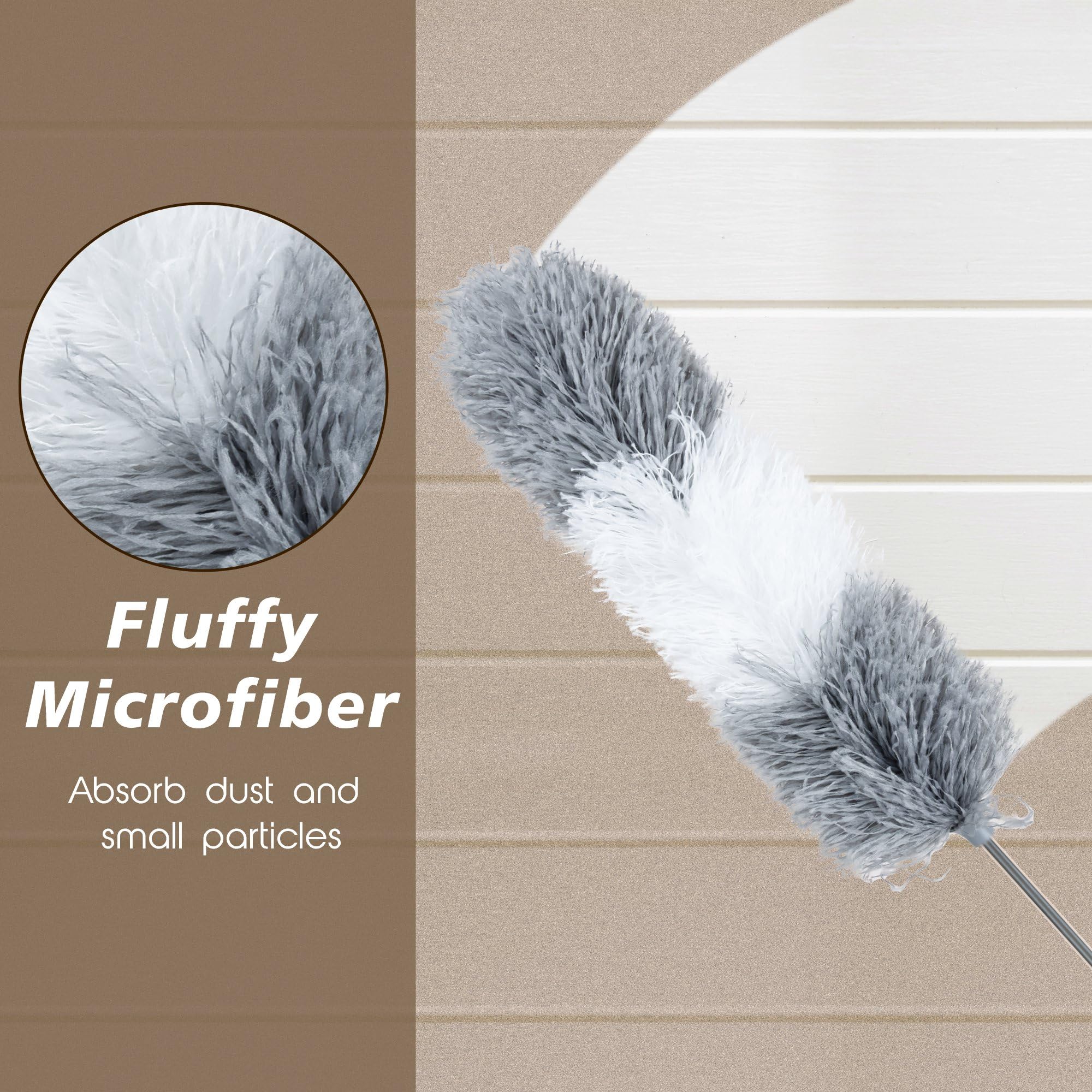 Kuber Industries extendable duster - reach high corners easily