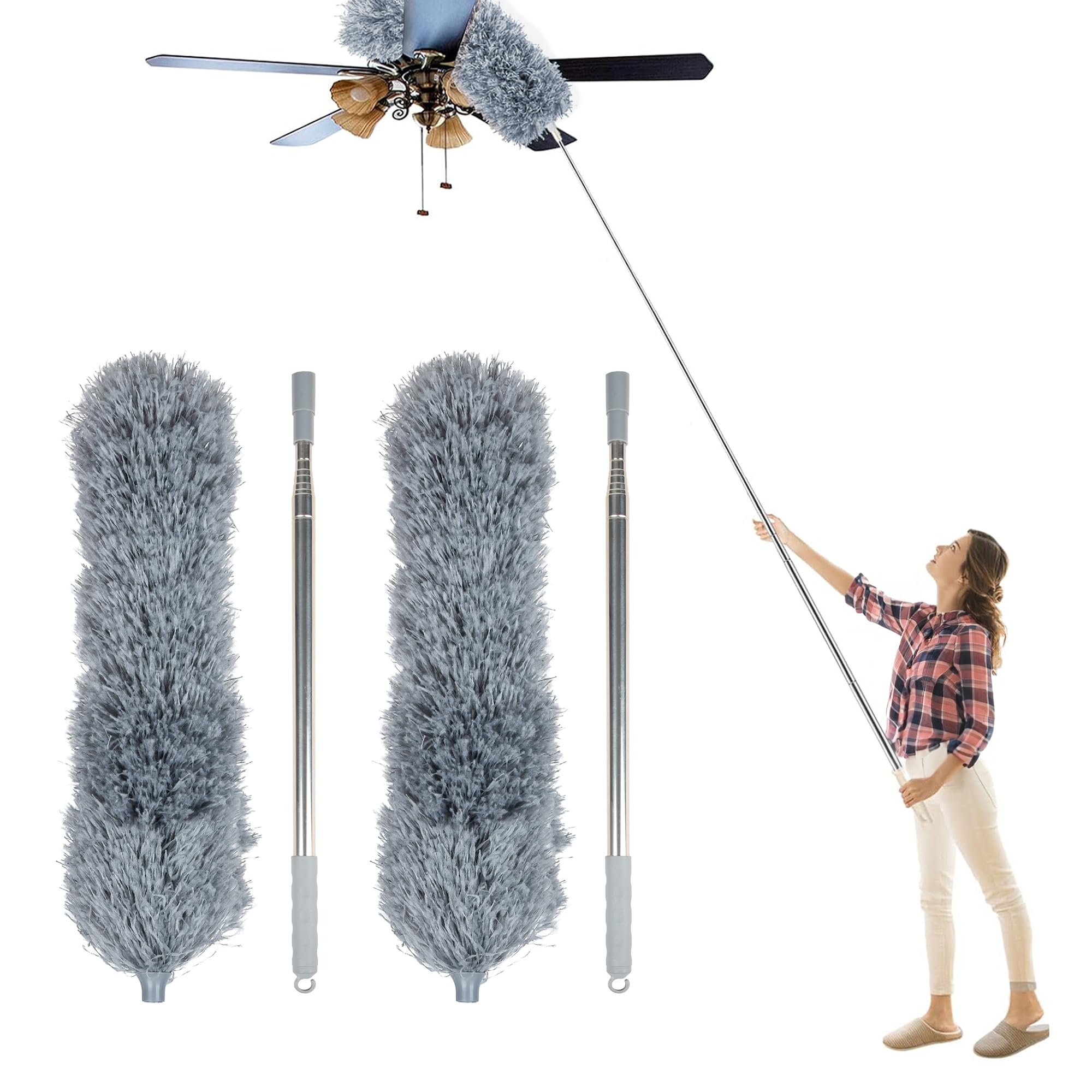 Kuber Industries Feather Duster - Convenient tool for versatile cleaning