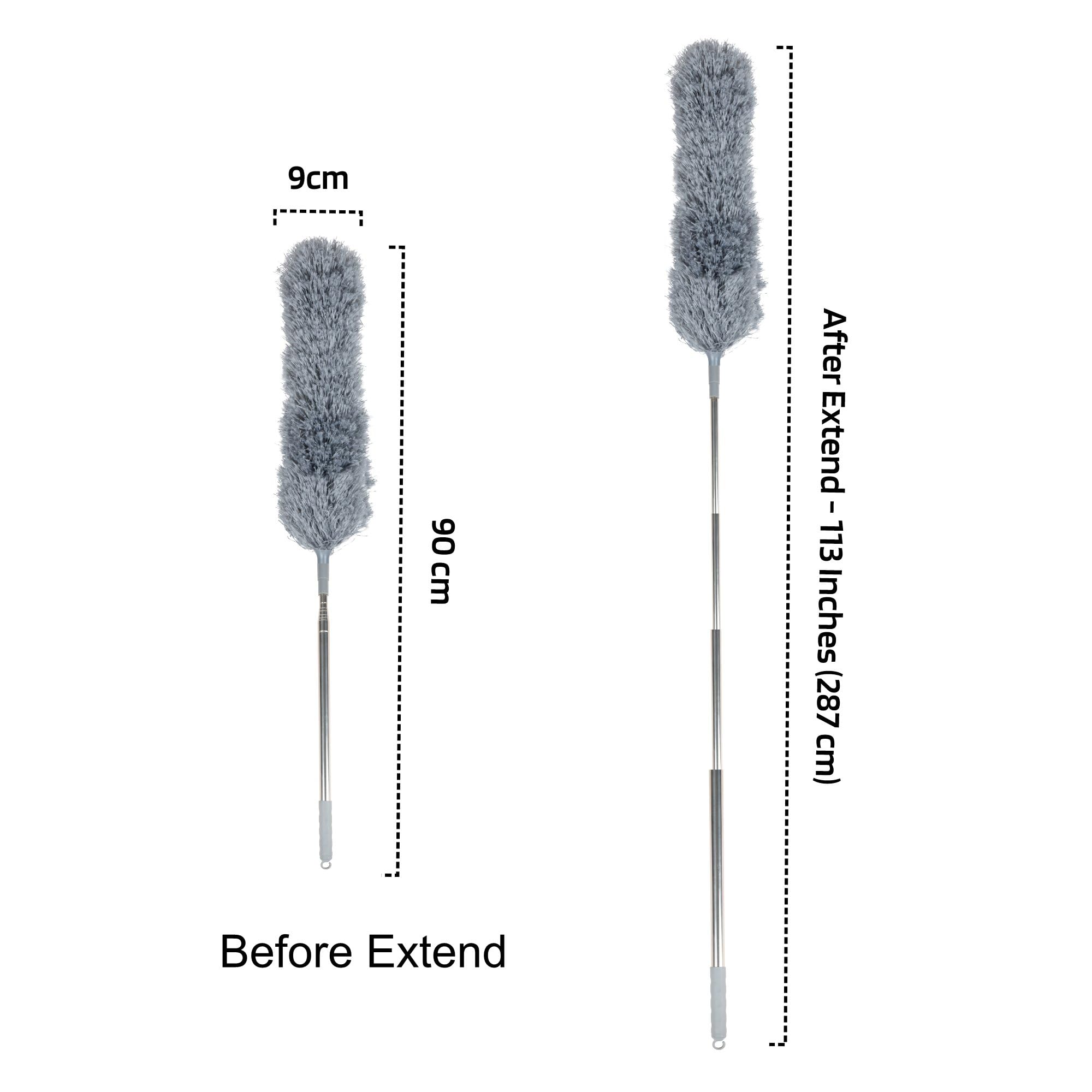 Kuber Industries Feather Duster - Flexible microfiber duster for home