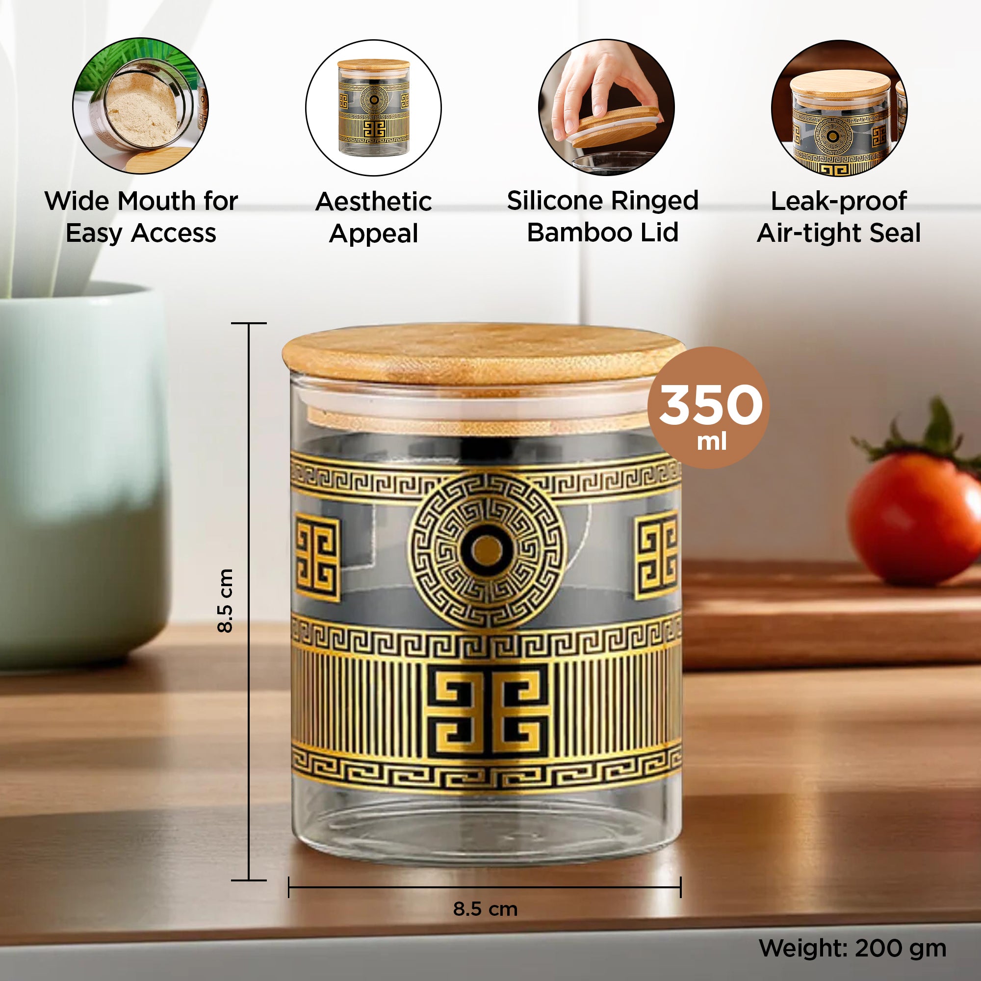 The Better Home bamboo lid jar - elegant kitchen accessory