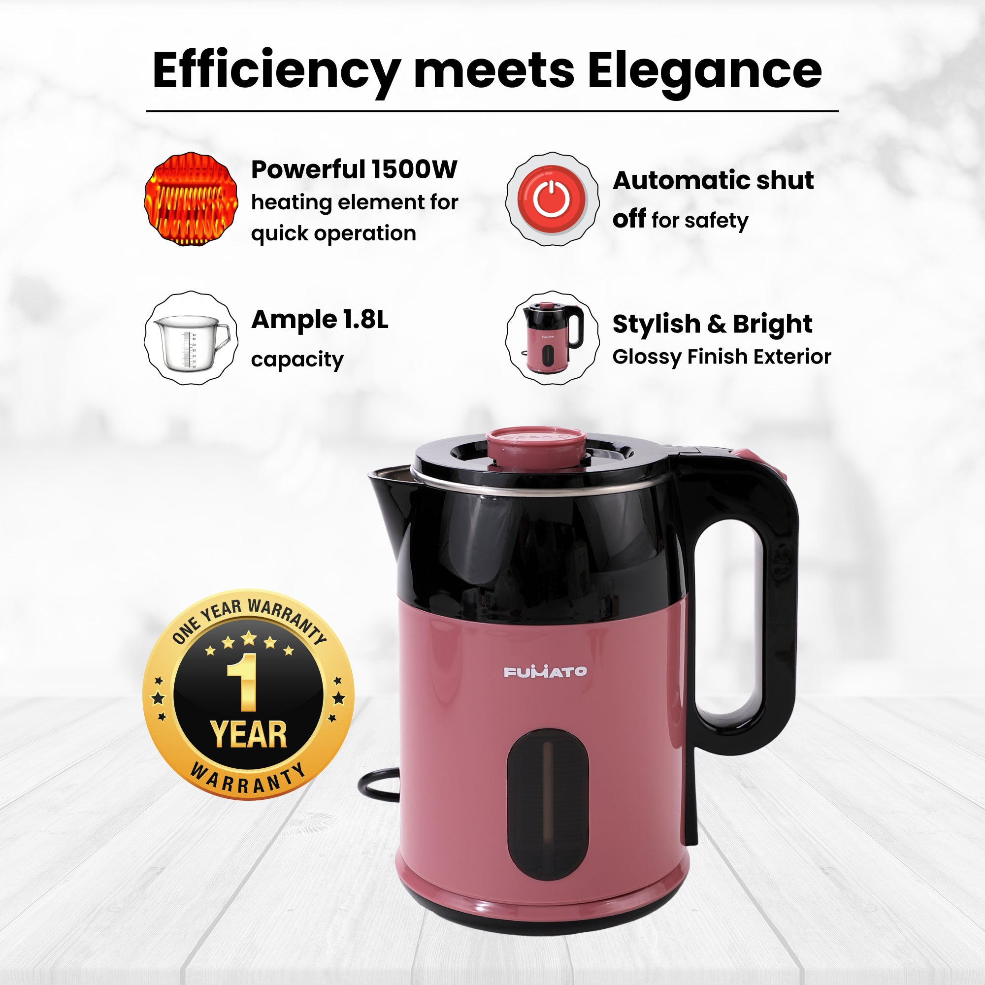 FUMATO electric kettle - Quick boiling in the kitchen