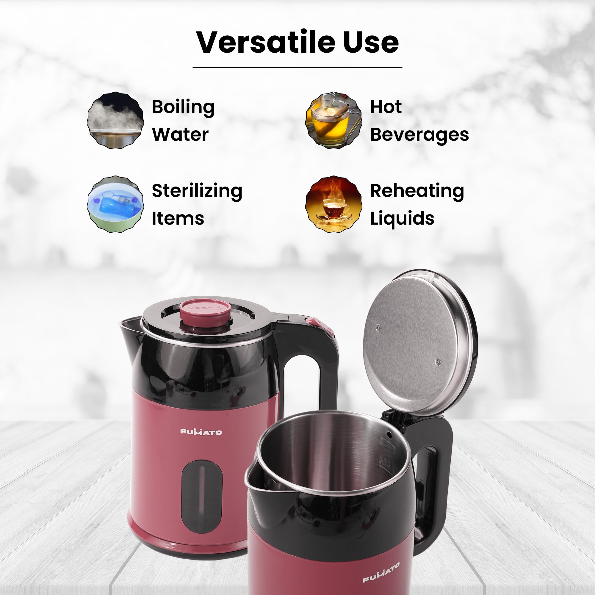 FUMATO stainless steel kettle - Ideal for office use