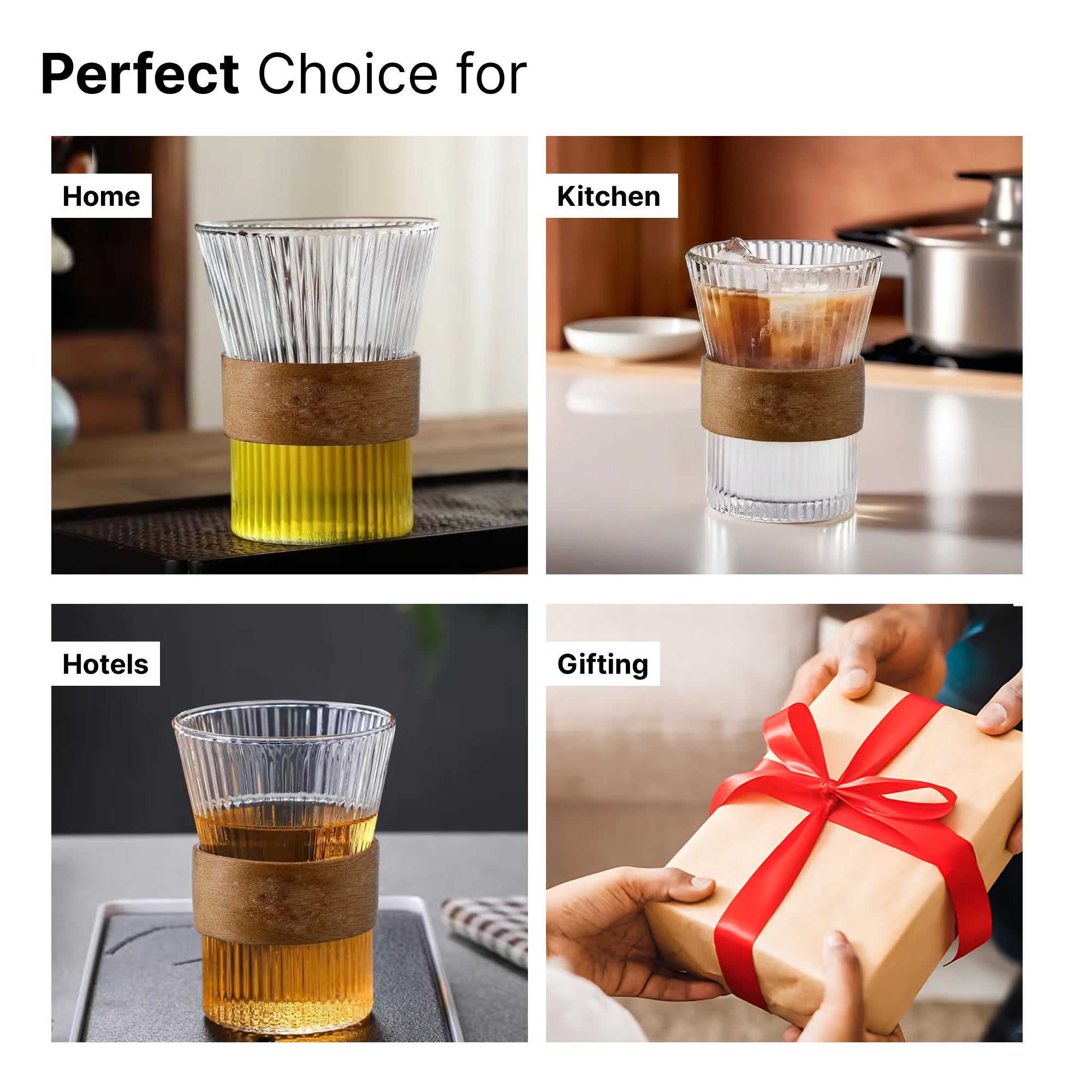 UMAI transparent tea mug - stylish gift