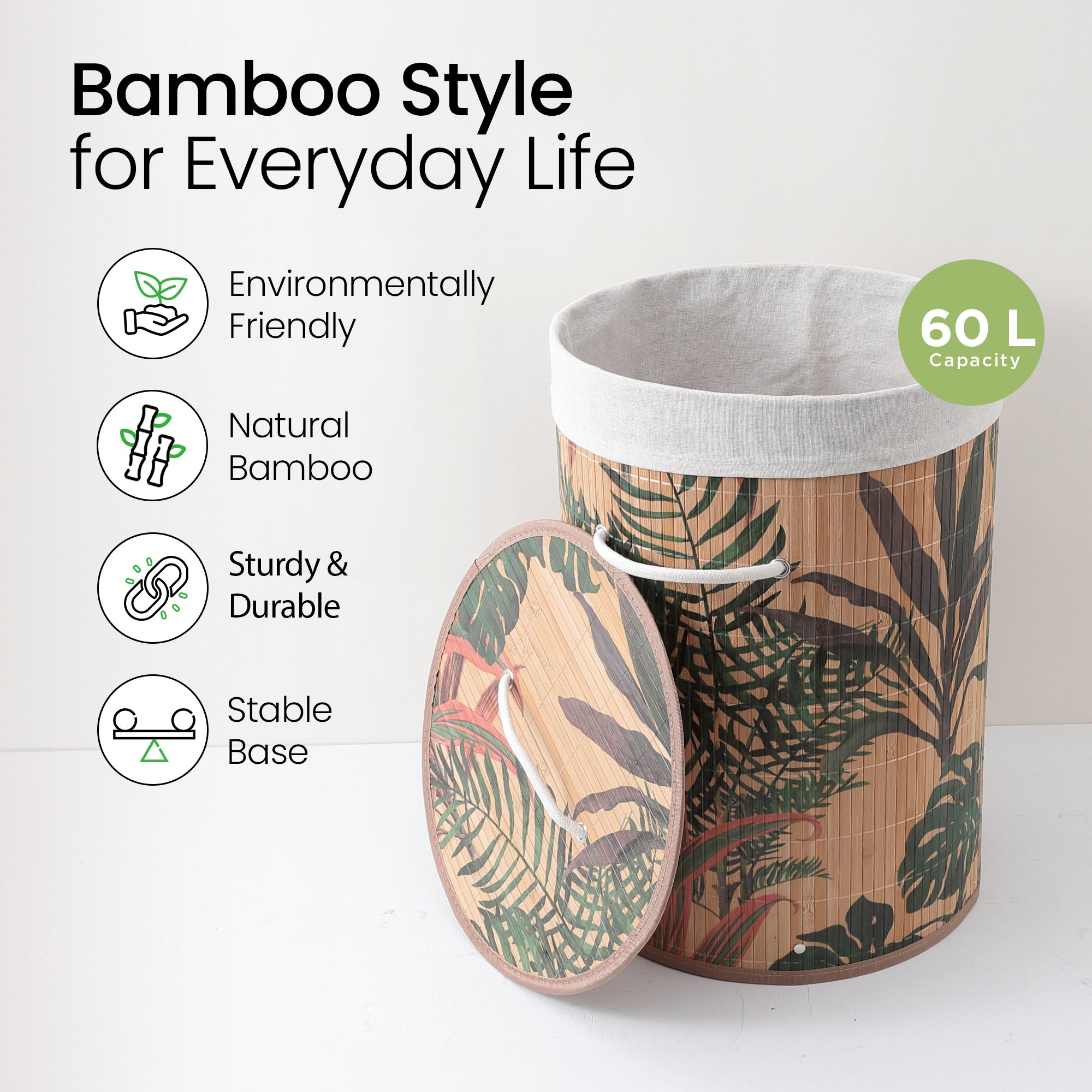 Mush bamboo basket - Lightweight laundry solution for families