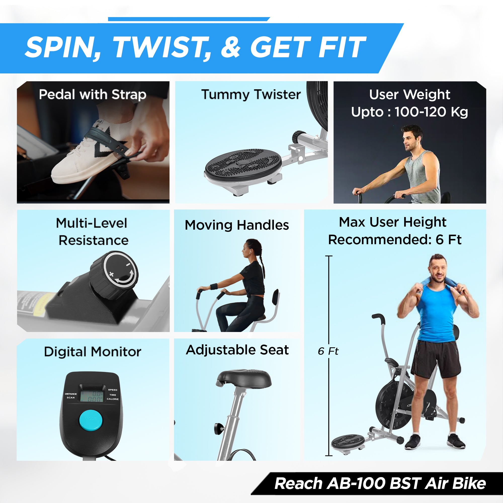 Reach cardio bike - family workout at home