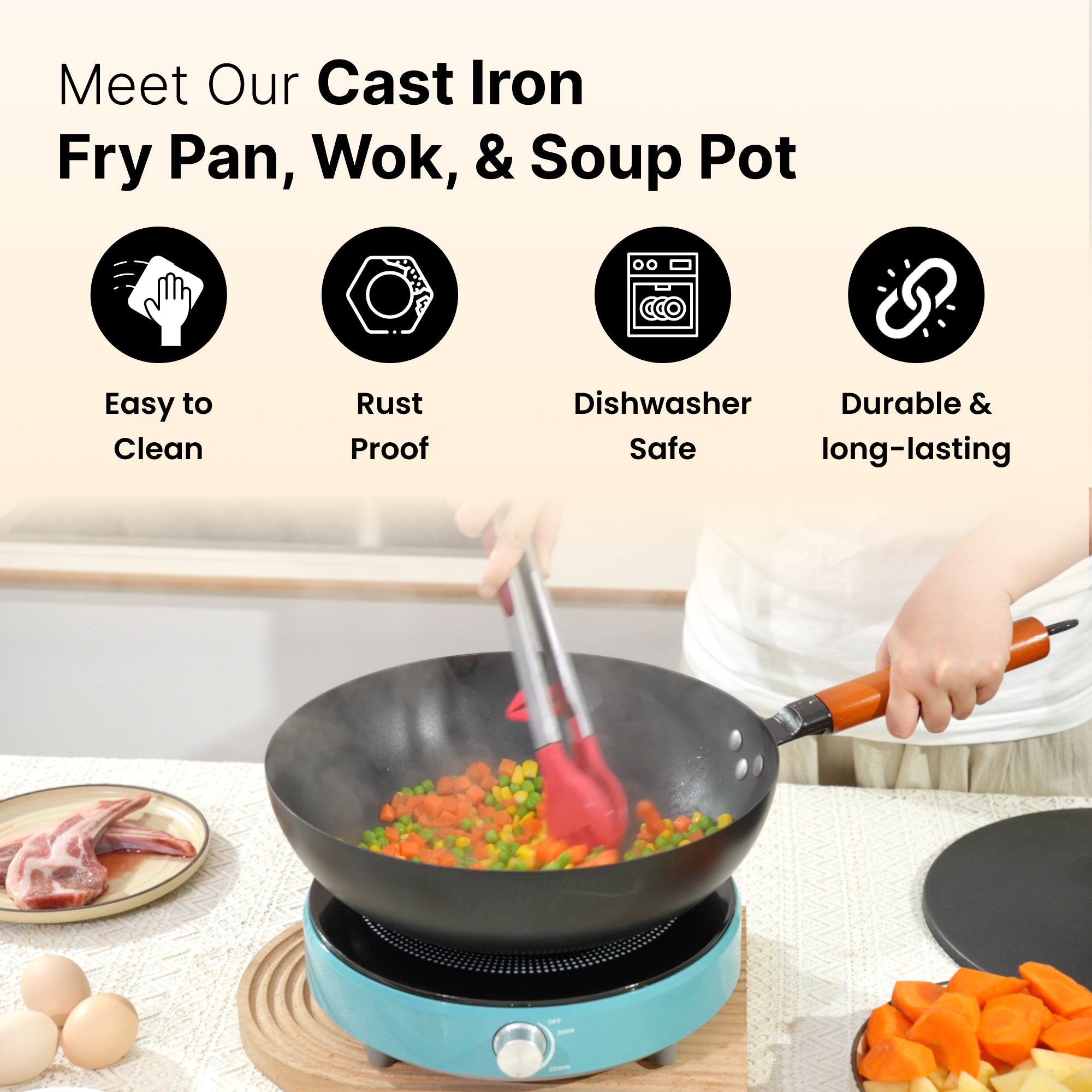 The Better Home UMAI Cast Iron Cookware - Non-stick and durable