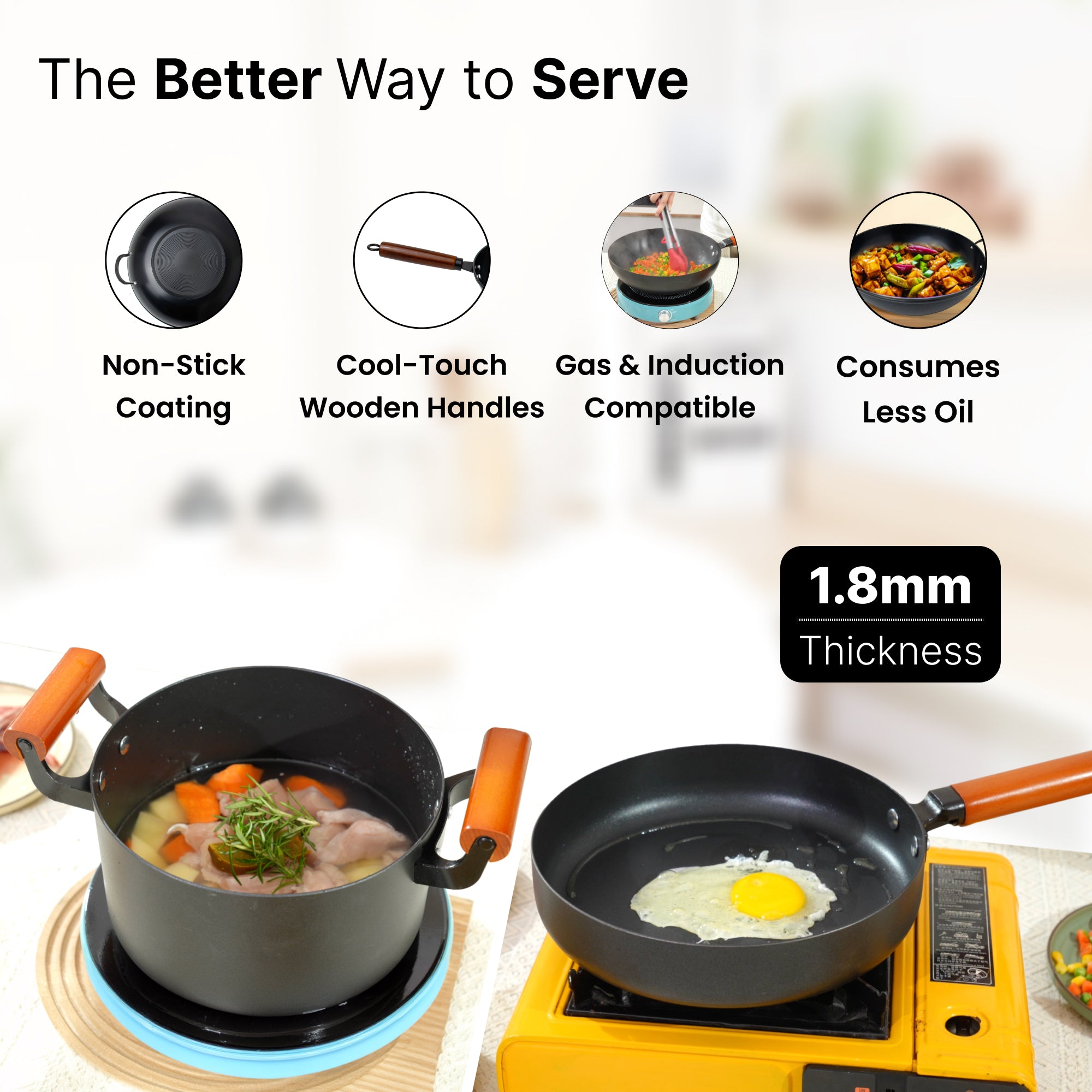 The Better Home UMAI Cast Iron Cookware Set - Essential kitchen tools