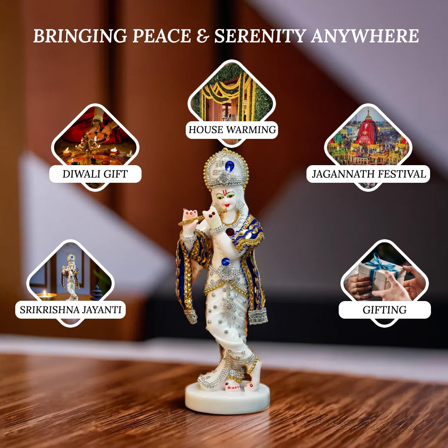 Ekhasa Lord Krishna Statue - Perfect gift for festivals