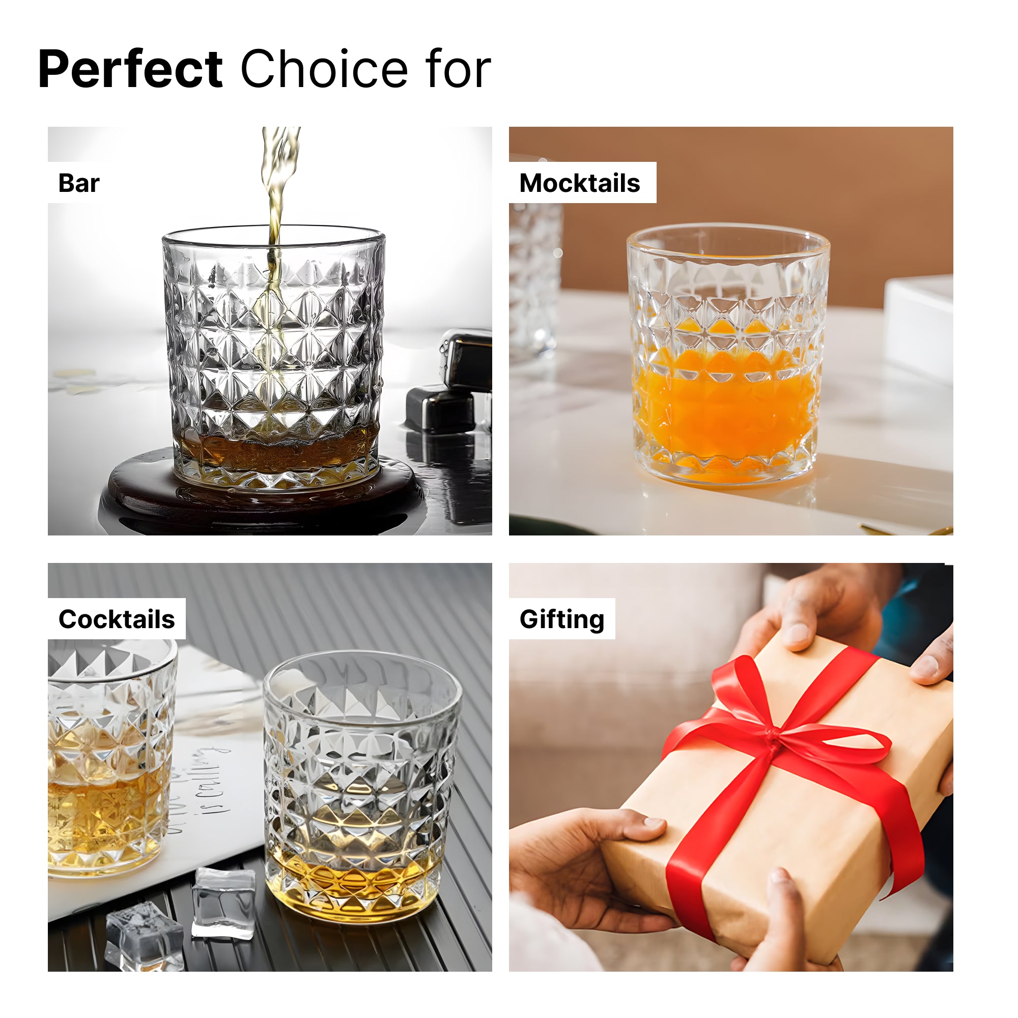 The Better Home UMAI whiskey glasses - Elegant dining accessory