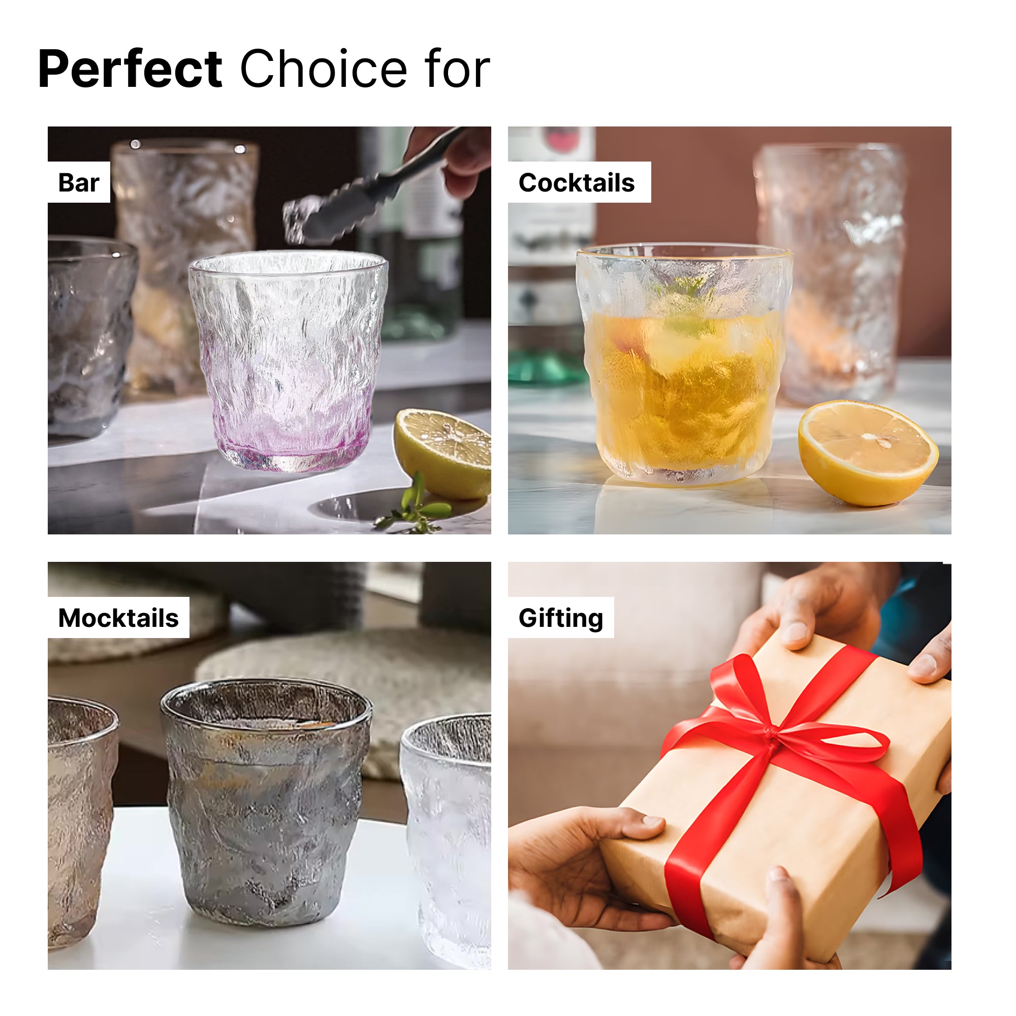 The Better Home UMAI Water Glass set - Stylish kitchen accessory