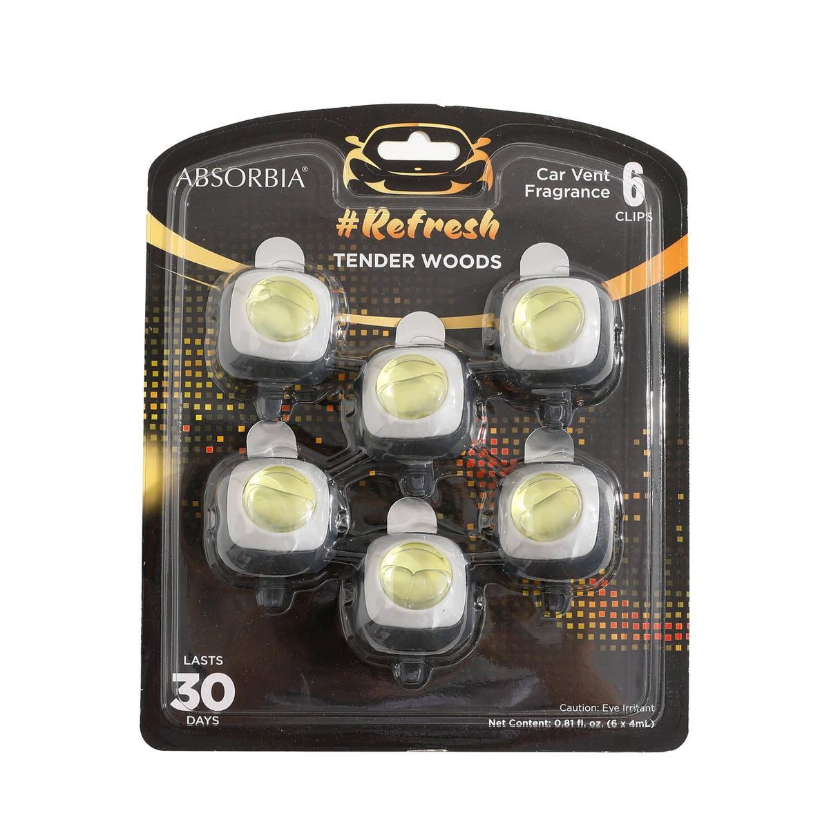 Absorbia car vent air fresheners - odor elimination on-the-go