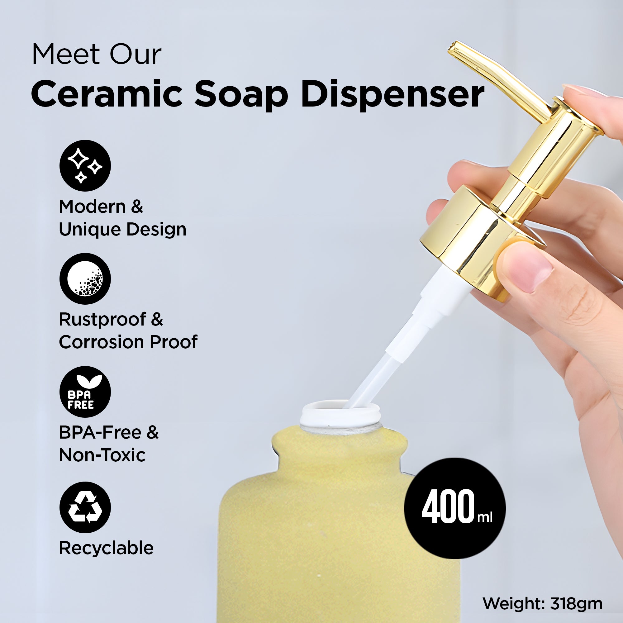 UMAI eco-friendly soap pump - versatile kitchen accessory