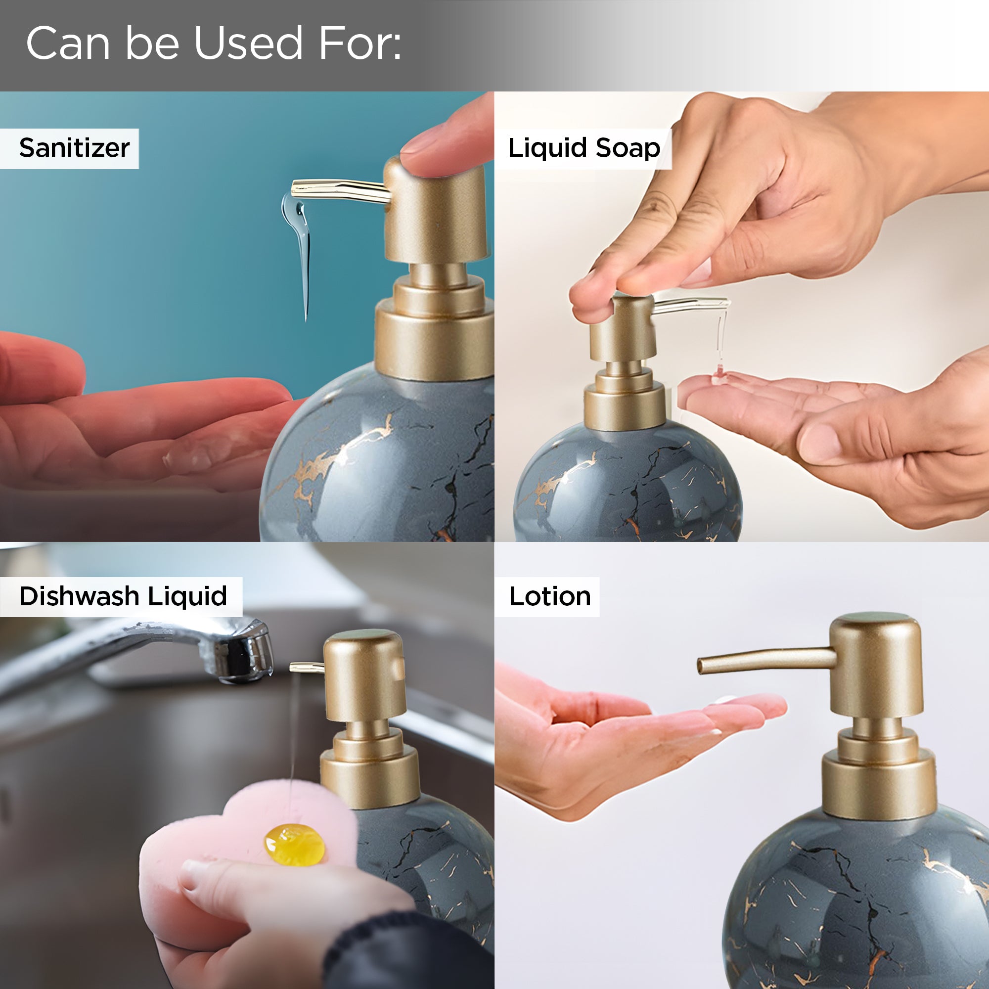UMAI set of 2 ceramic soap dispensers - family-friendly design