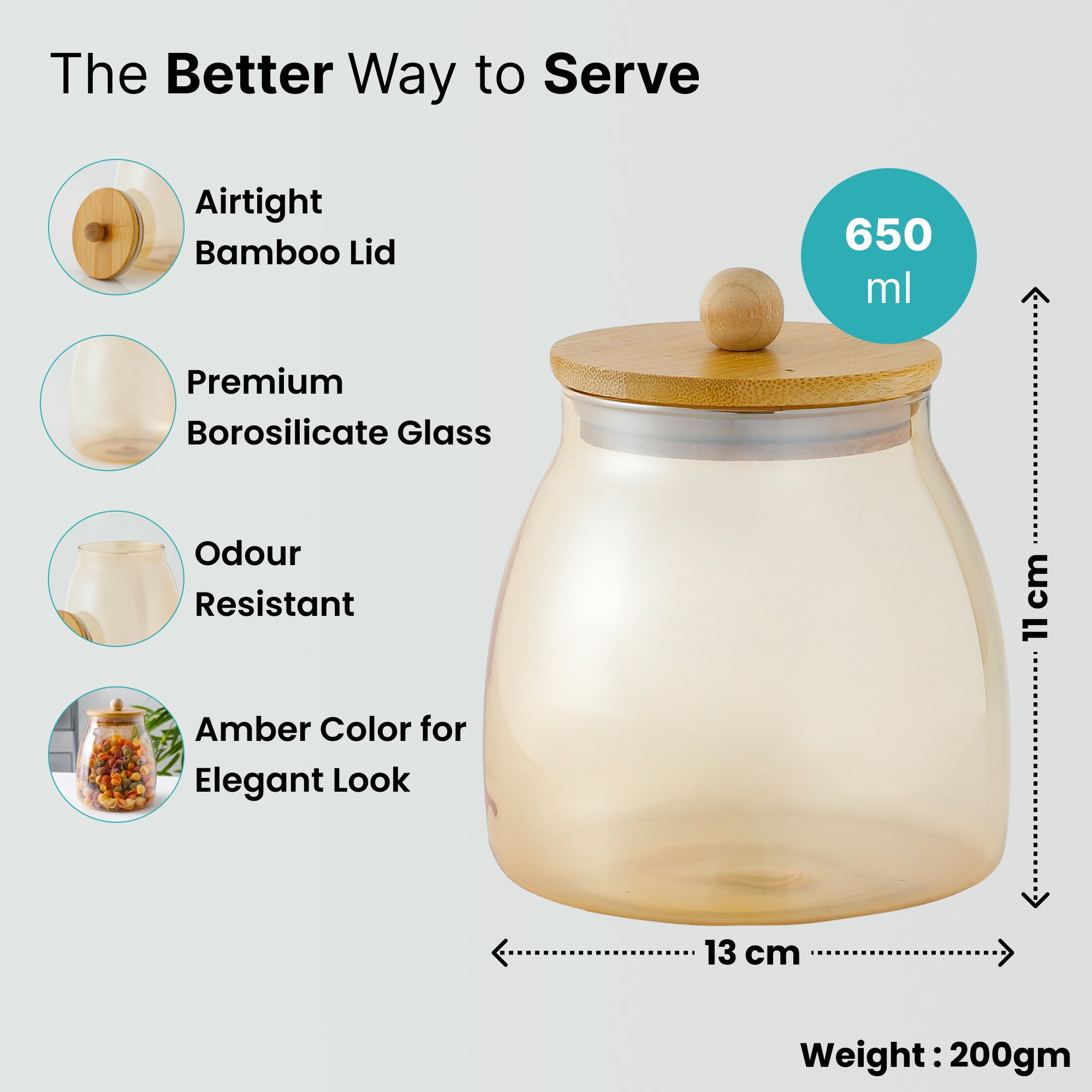 The Better Home airtight storage jar - fresh snacks