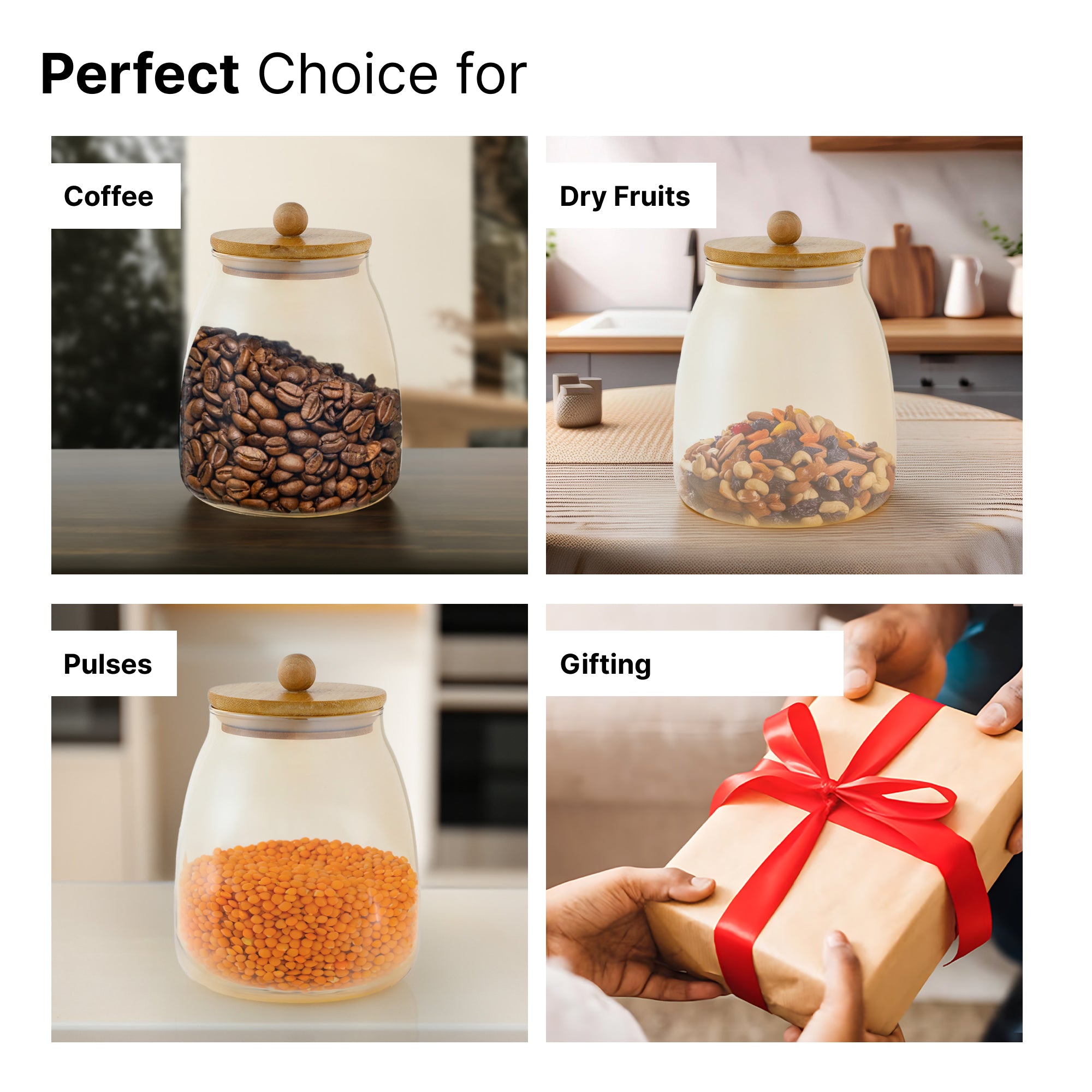 The Better Home bamboo lid jar - airtight kitchen container