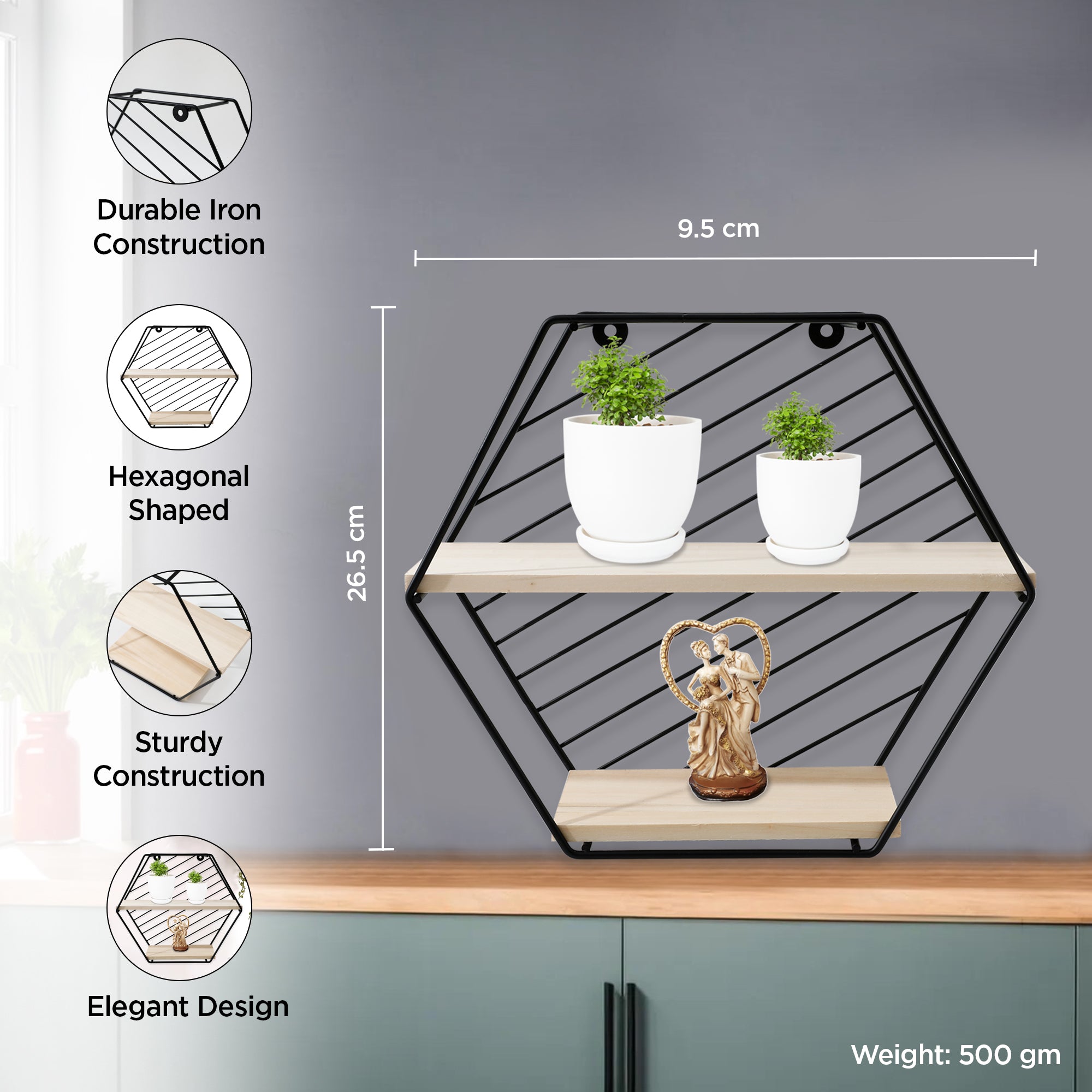 UMAI wall shelf - Organizational shelf for office use