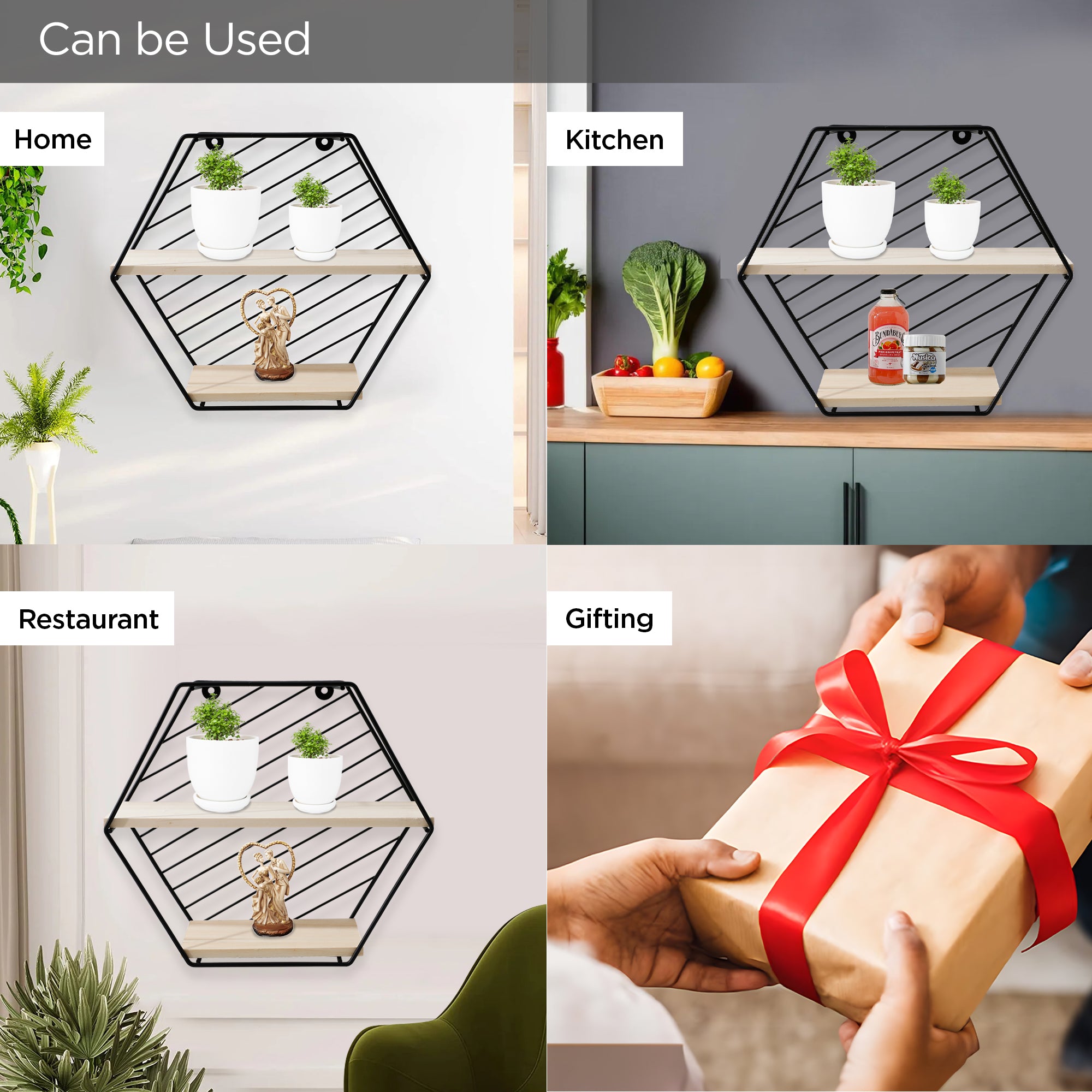 UMAI wall shelf - Aesthetic metal rack for hallway