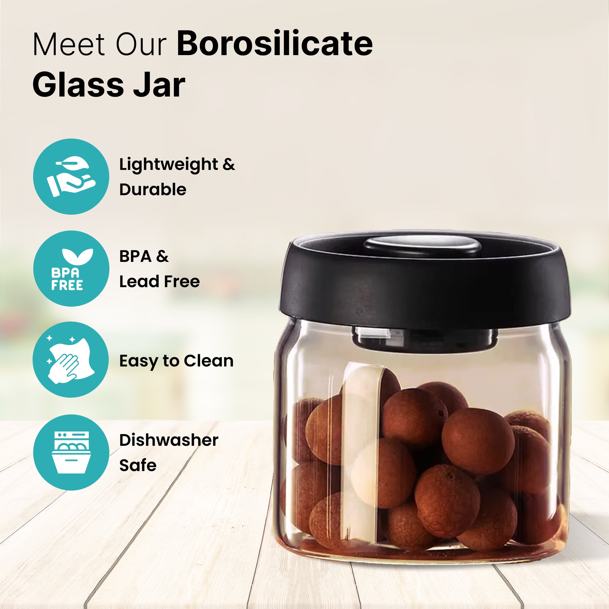 The Better Home vacuum sealed jar - Freshness for snacks