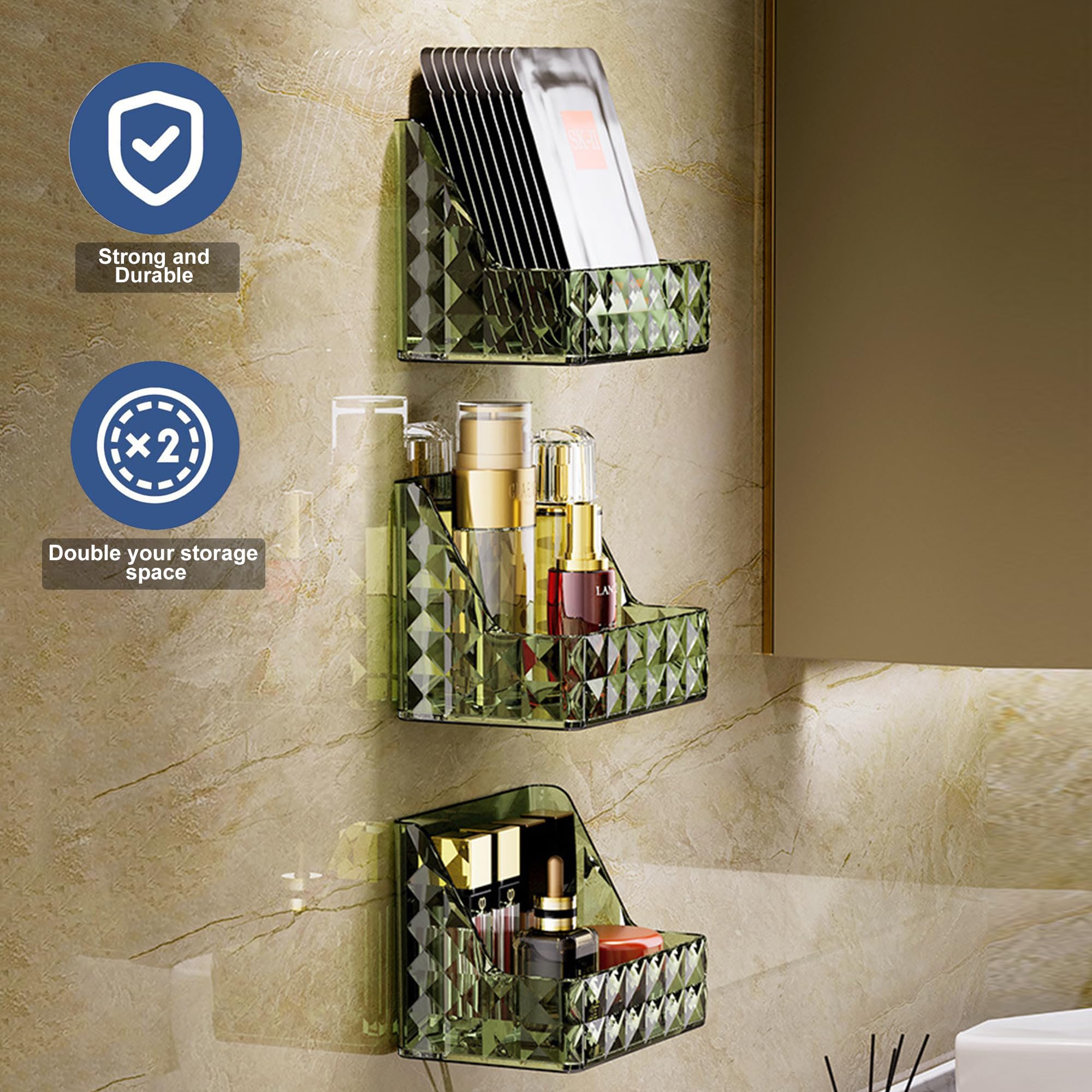 Kuber Industries PET organiser - dark green jewellery holder