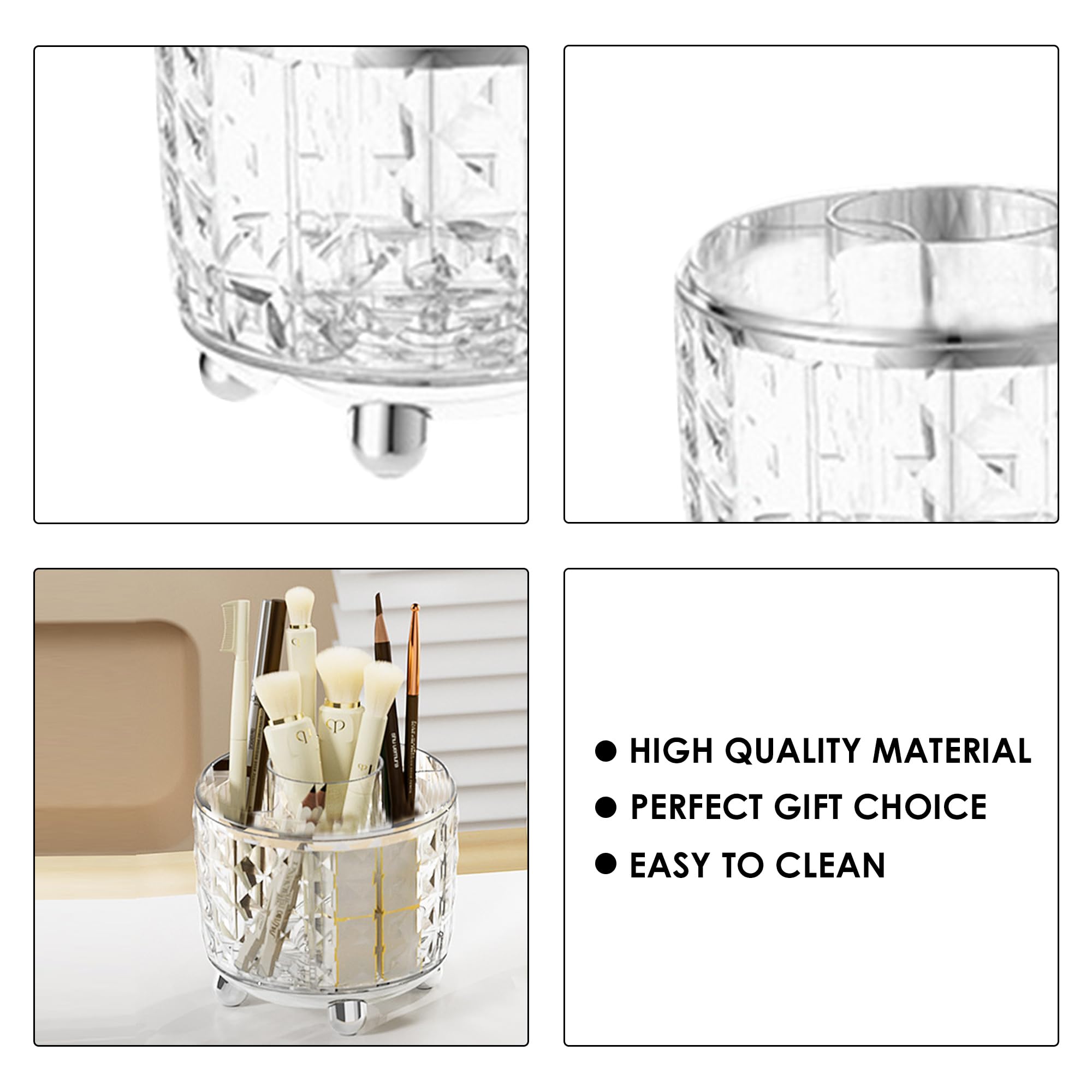 Kuber Industries elegant crystal holder - bathroom accessories