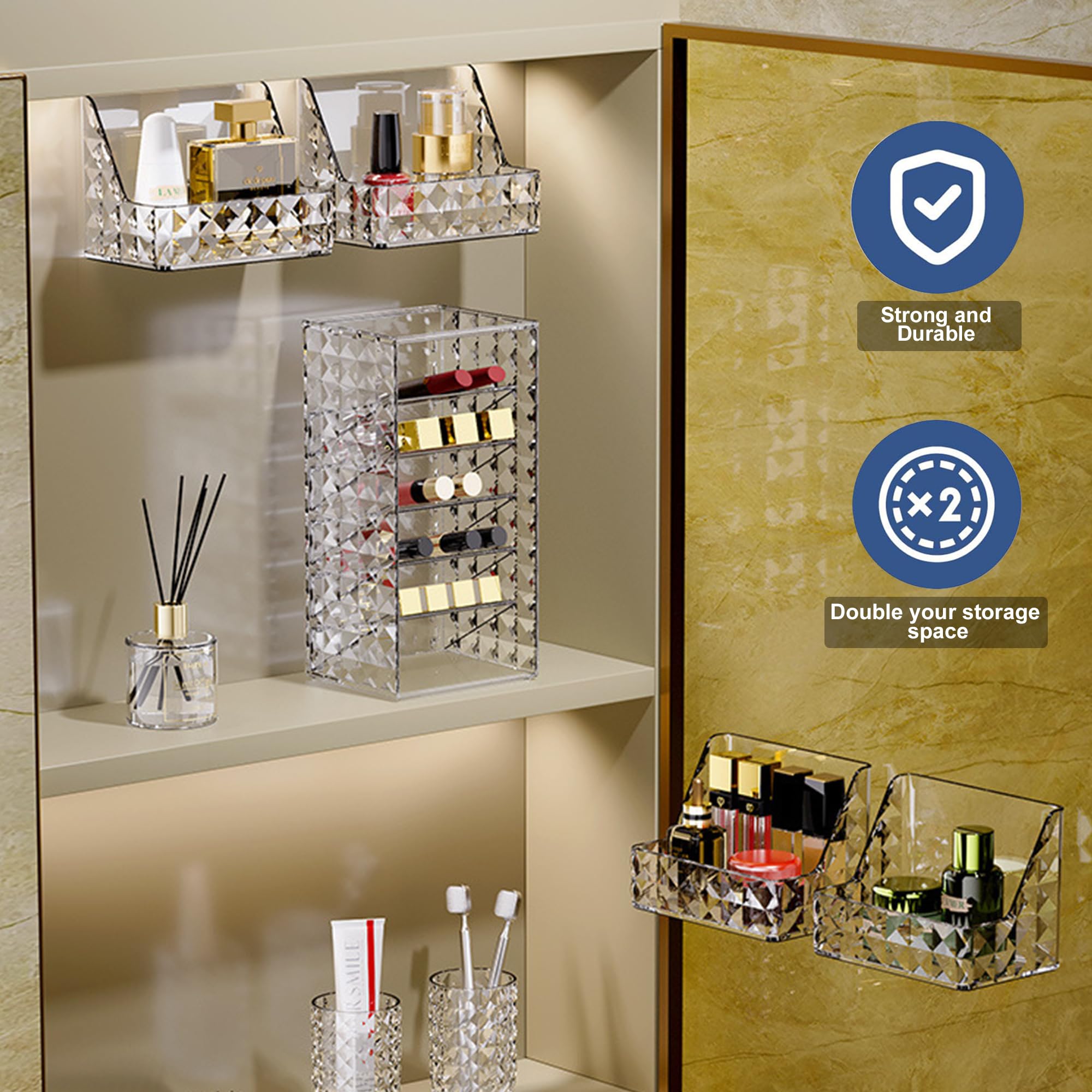 Kuber Cosmetic Storage Holders - Versatile use in various rooms
